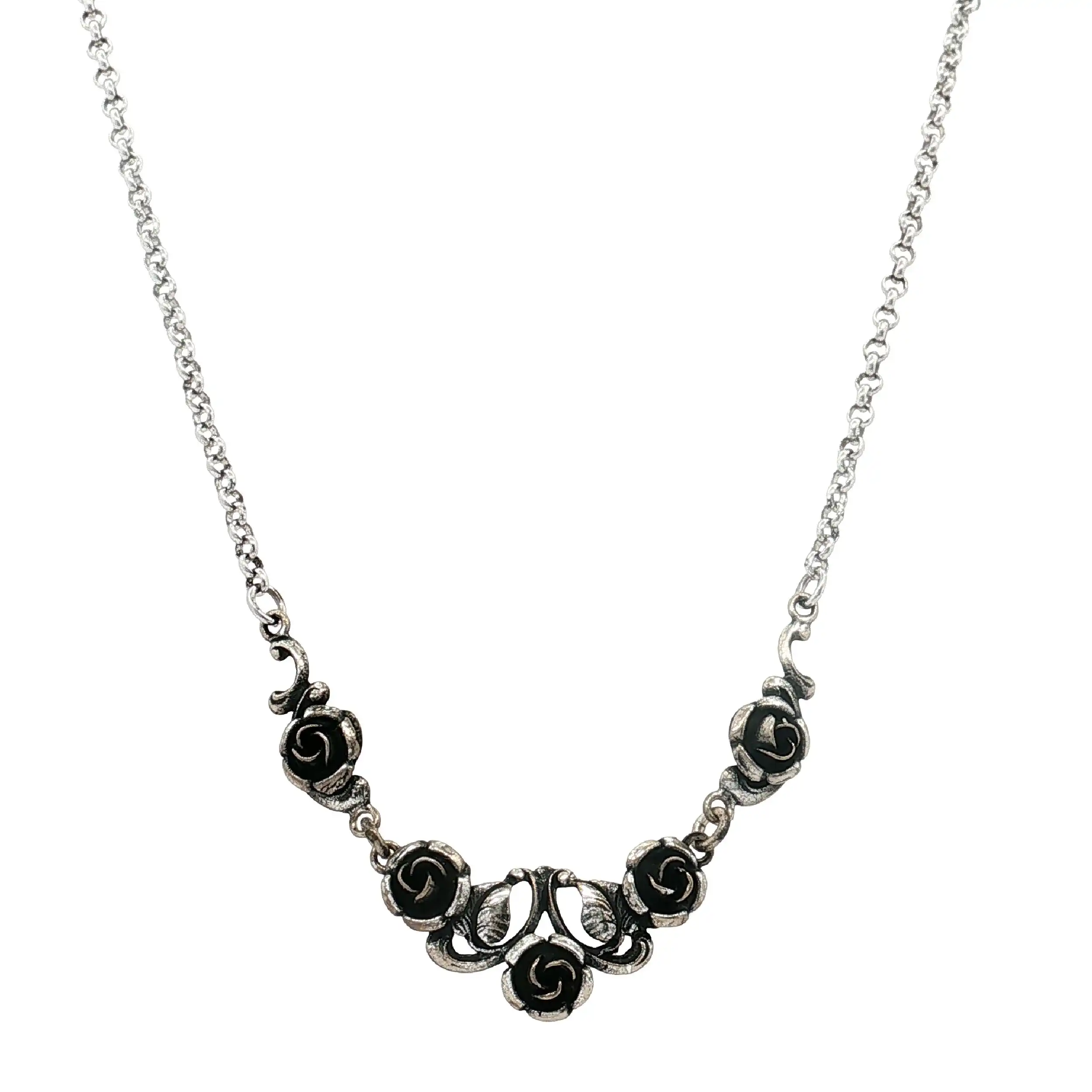 Collier Silber mit Rosen
