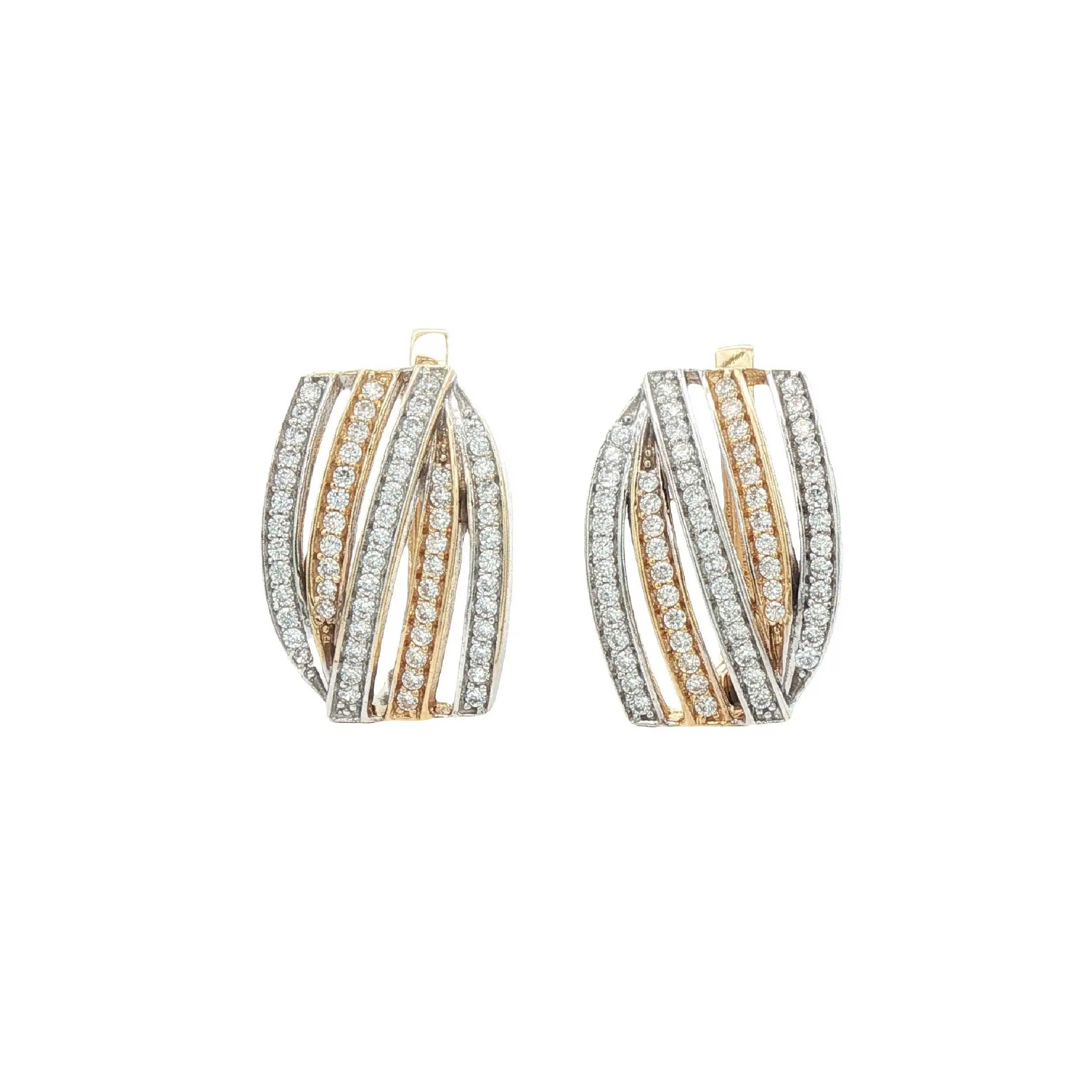 Ohrringe Bicolor mit Zirkonia Ohrringe Bicolor mit Zirkonia