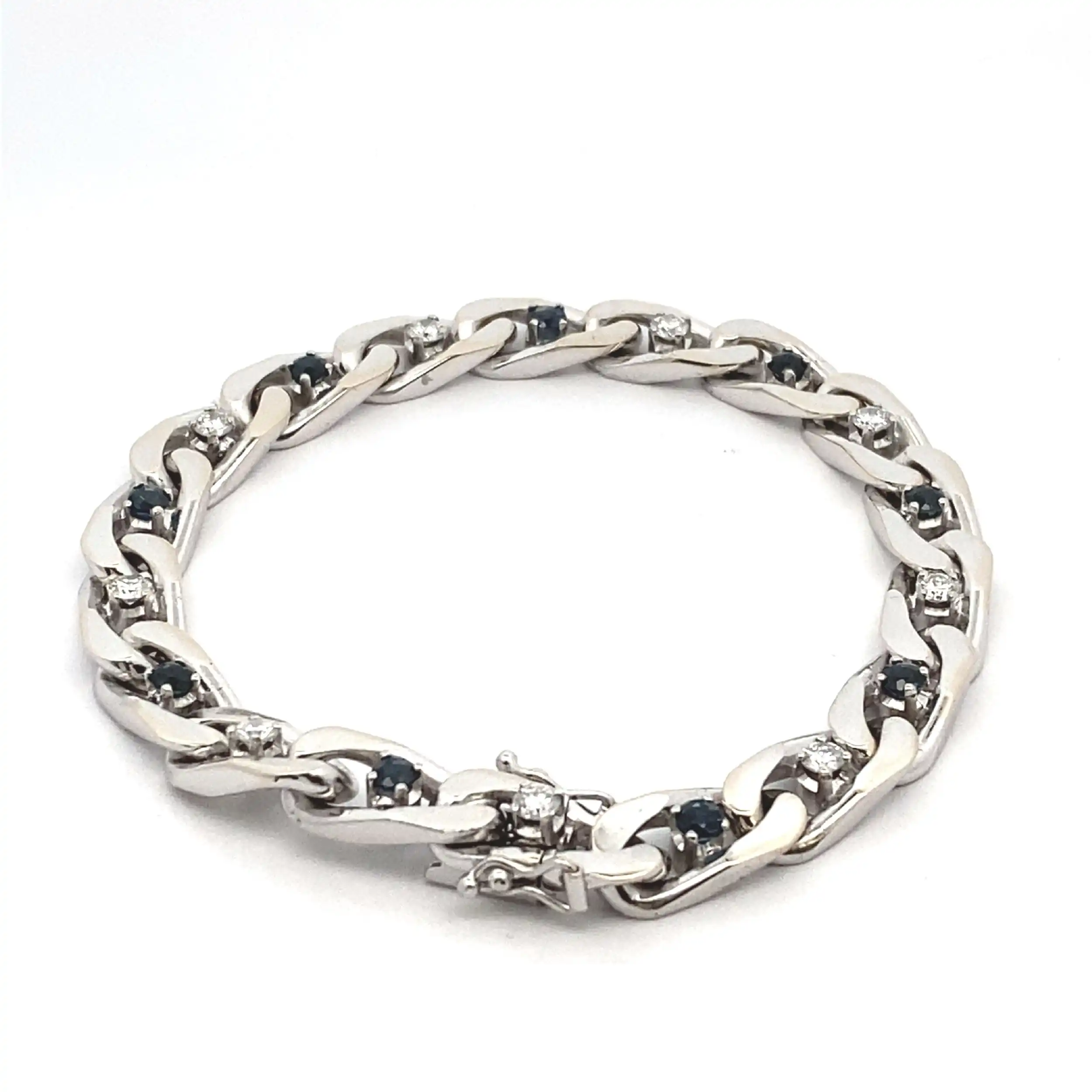 Armband Weißgold mit Saphiren und Brillanten Armband Weißgold mit Saphiren und Brillanten