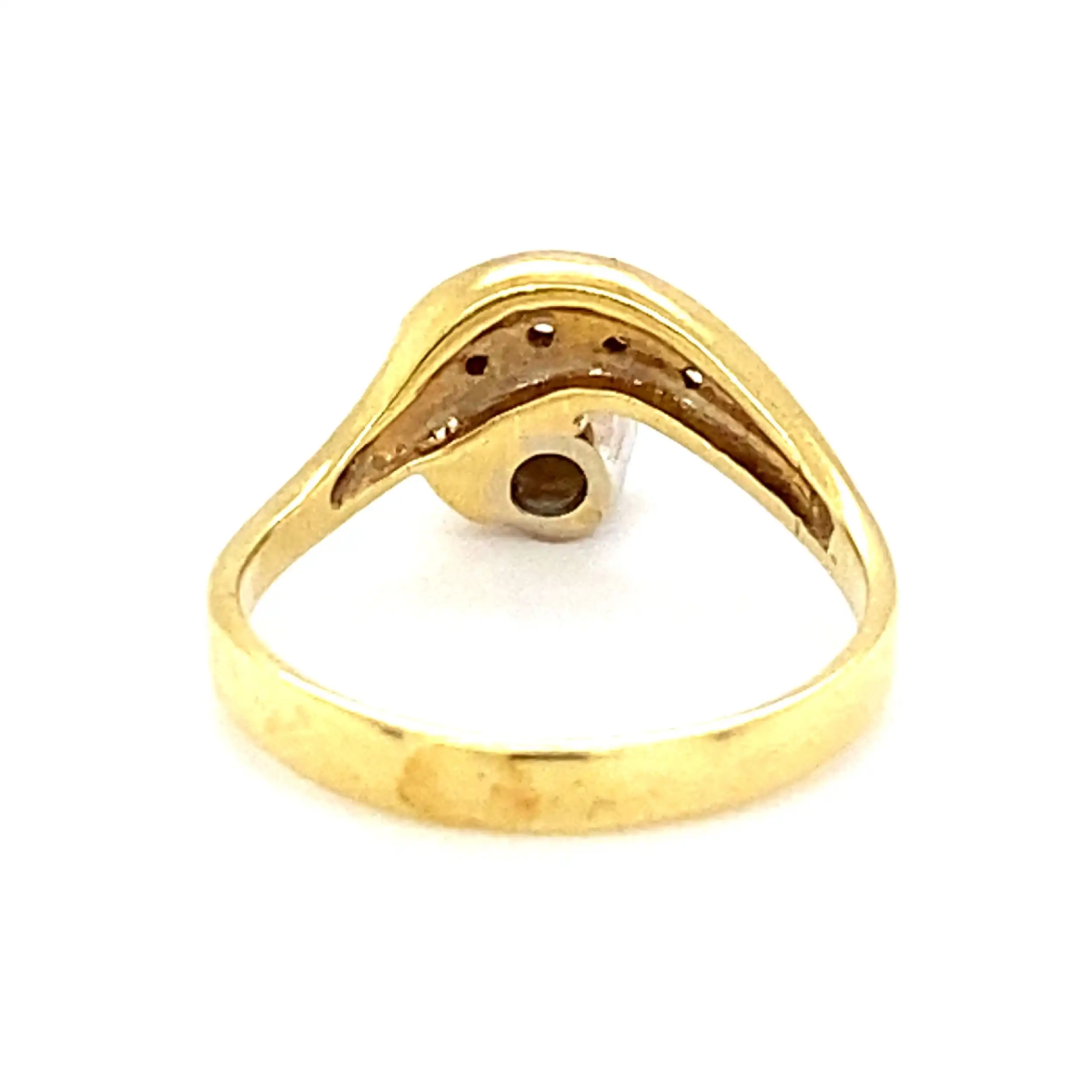 Ring Bicolor mit Brillanten, graviert mit 0,335ct Ring Bicolor mit Brillanten, graviert mit 0,335ct