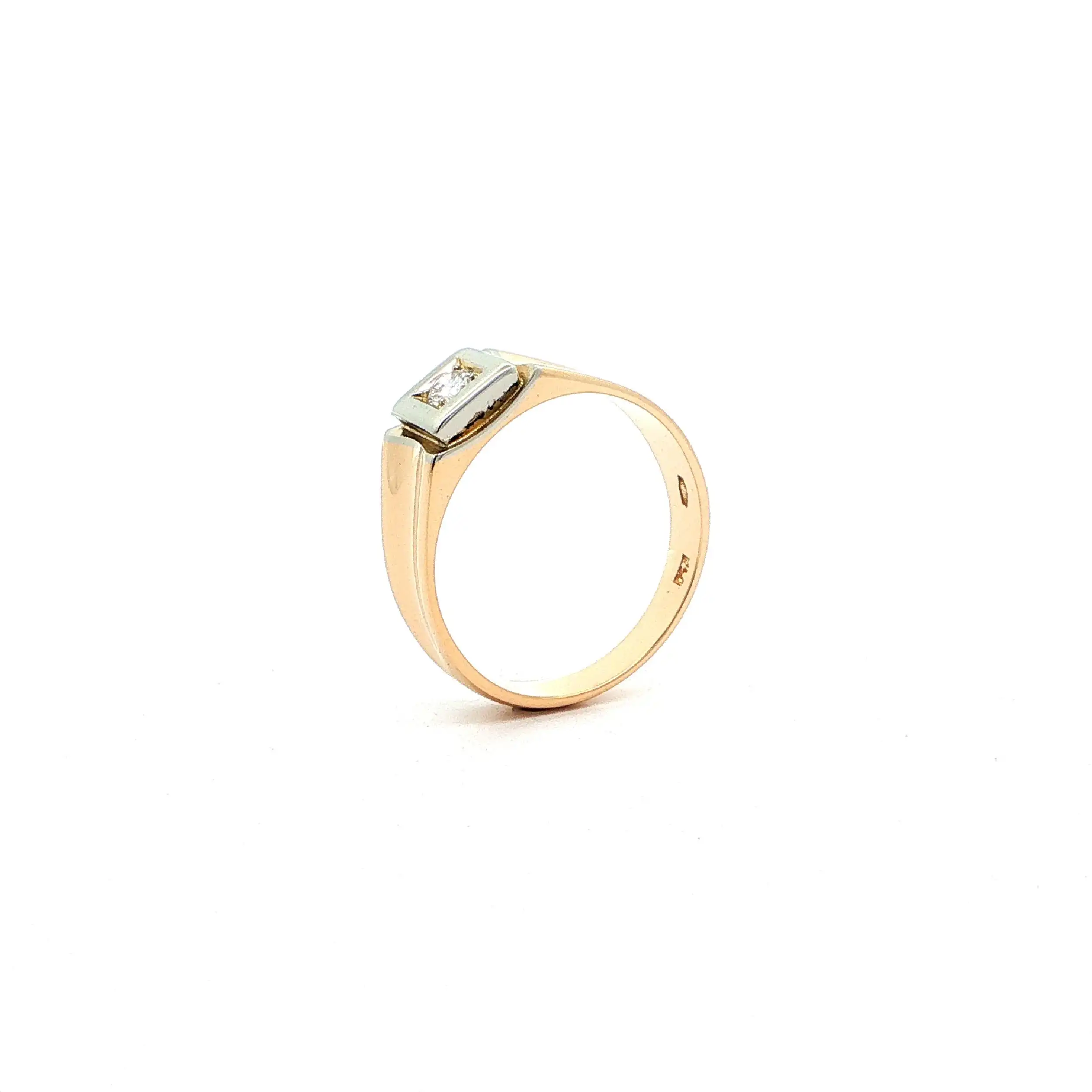 Ring Bicolor mit Brillant Ring Bicolor mit Brillant