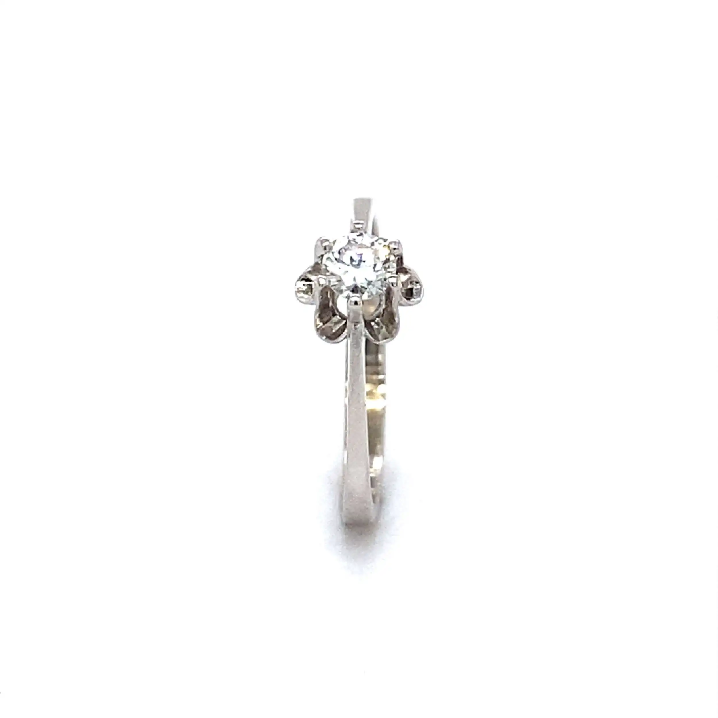 Ring Weißgold mit Solitär Brillant Ring Weißgold mit Solitär Brillant