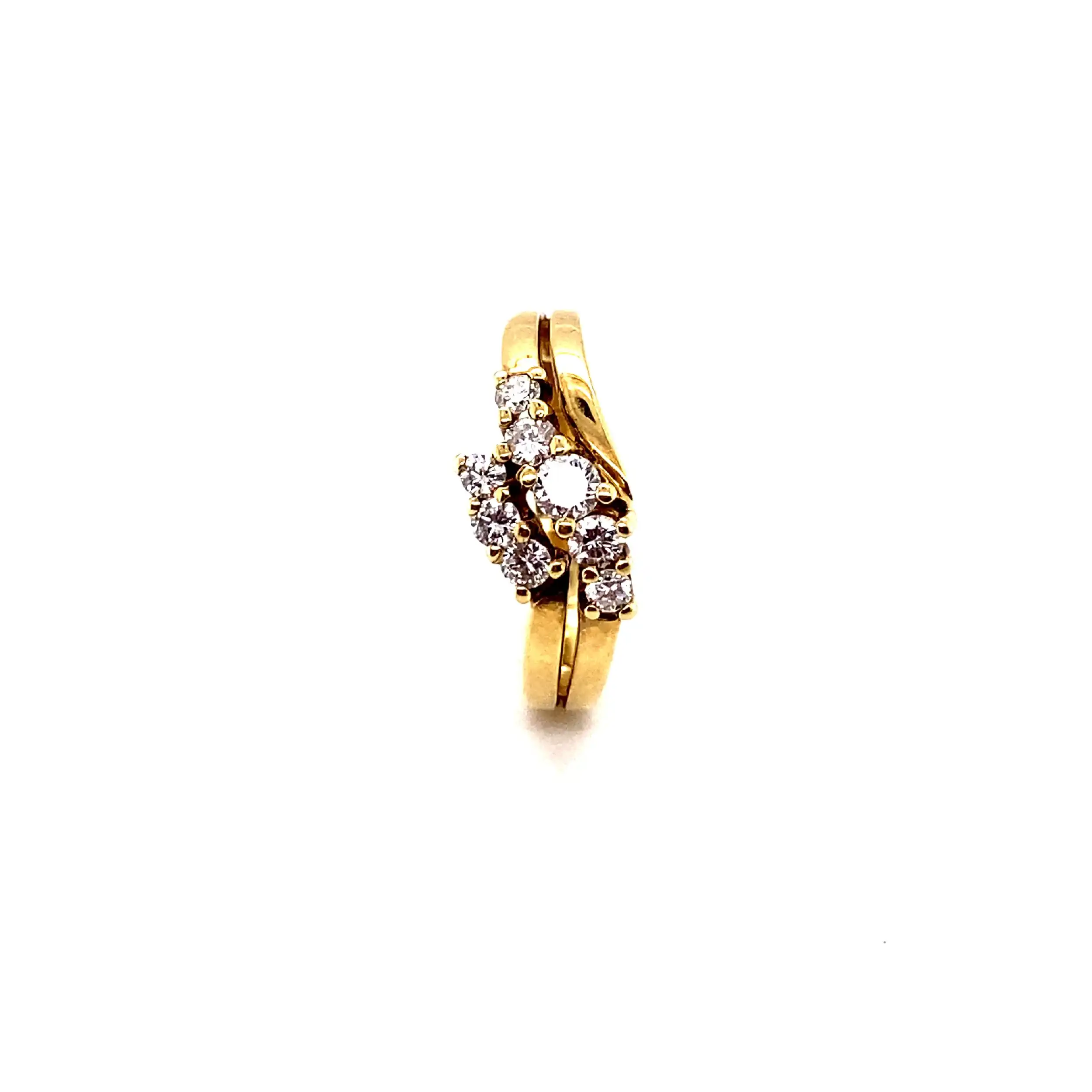 Ring Gelbgold mit Brillanten, graviert mit 0,54ct Ring Gelbgold mit Brillanten, graviert mit 0,54ct