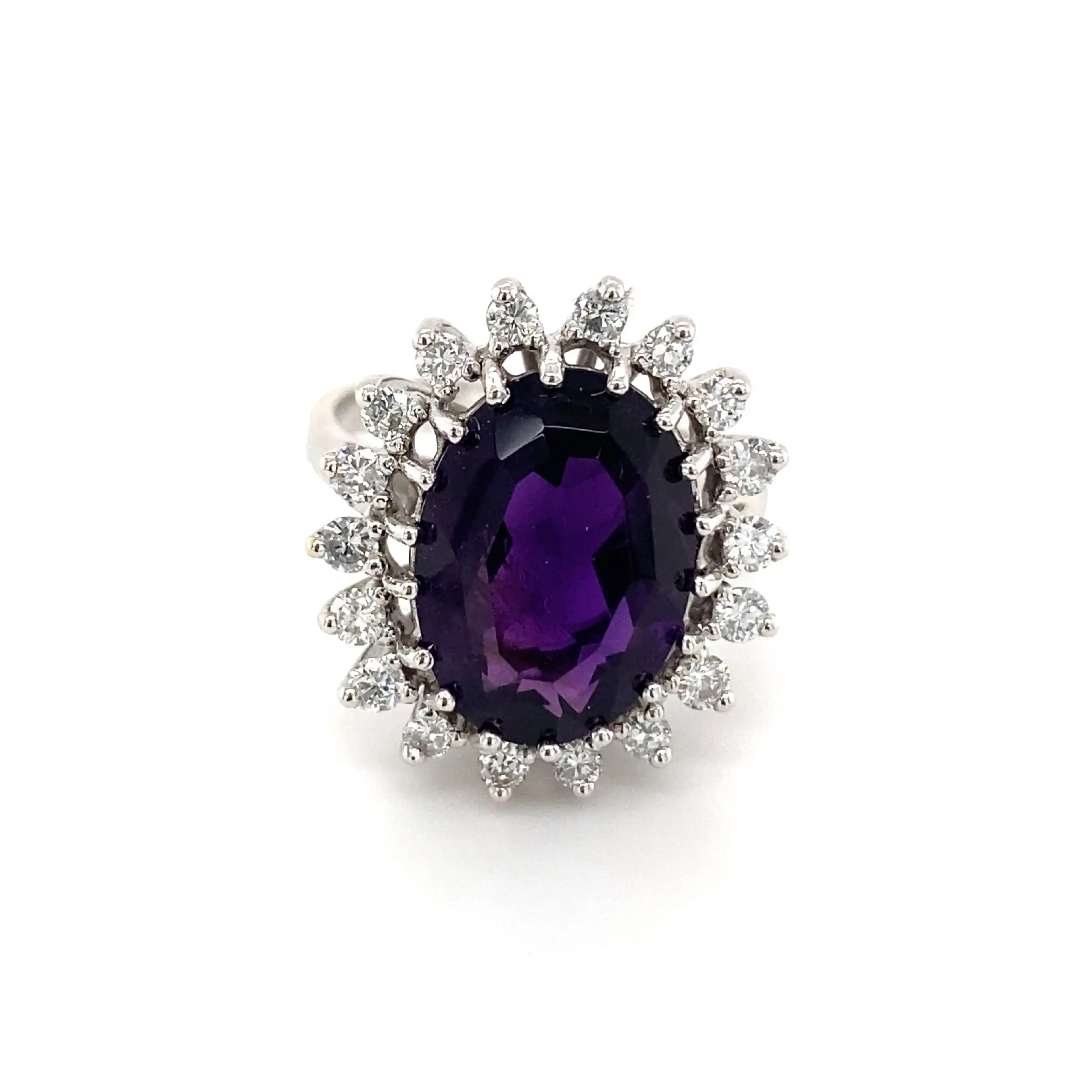Ring Weißgold mit Amethyst & Brillanten