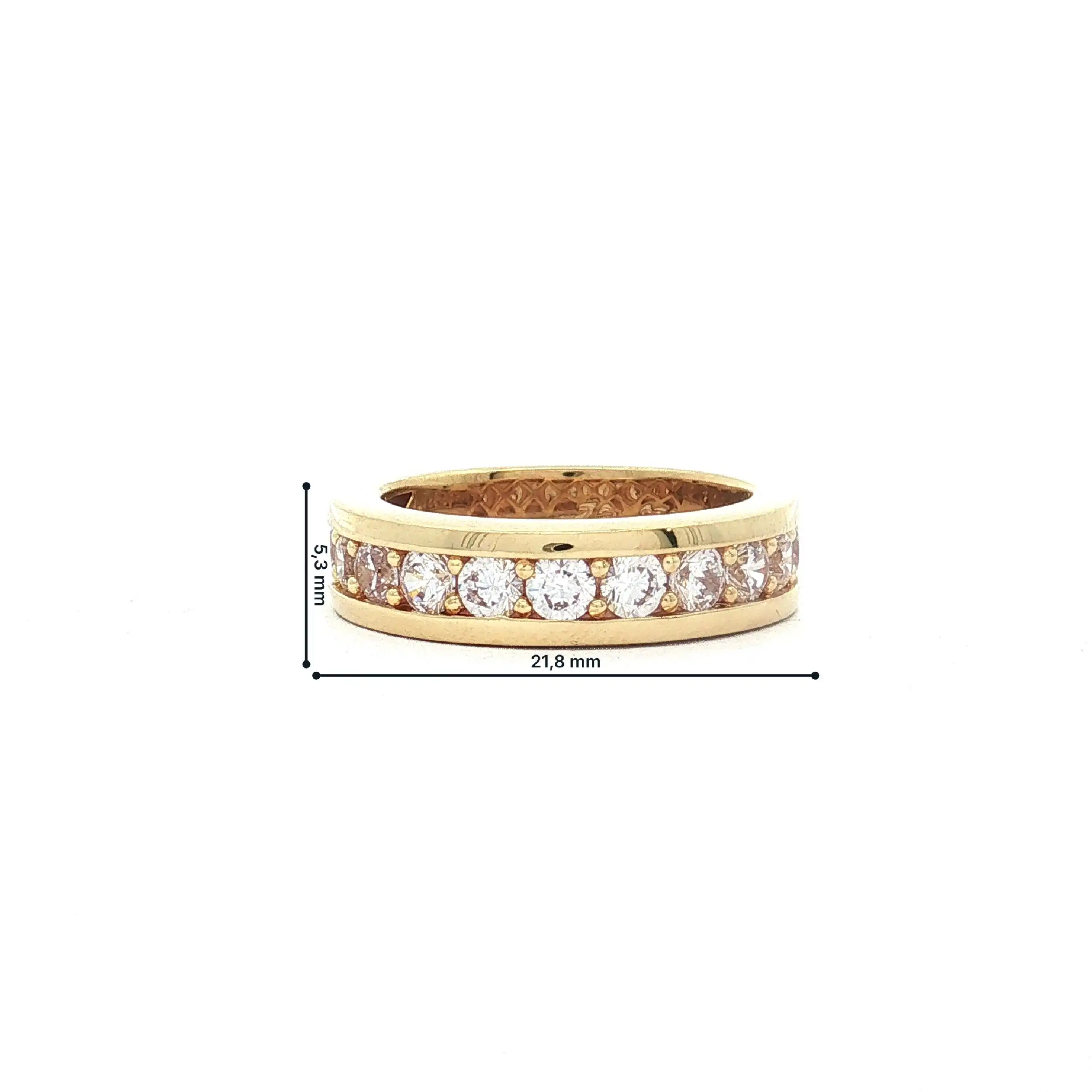 Ring Silber vergoldet mit Zirkonia Ring Silber vergoldet mit Zirkonia