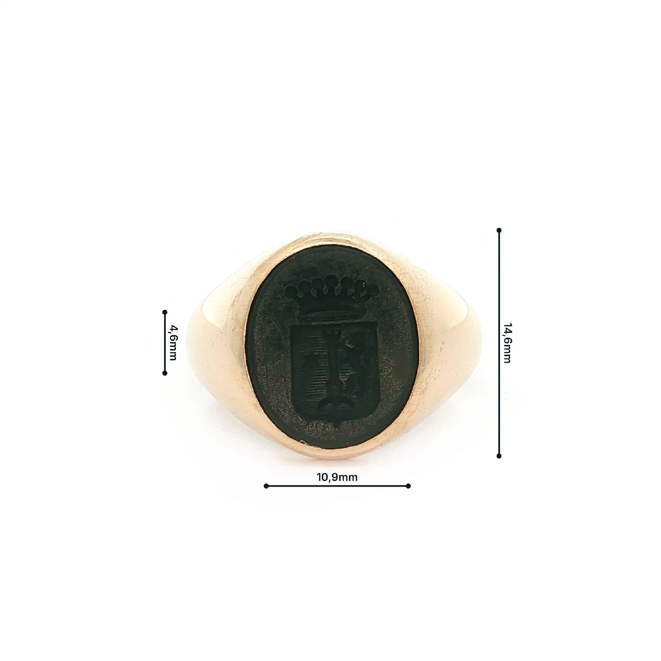 Herren Siegelring Gelbgold mit Wappen