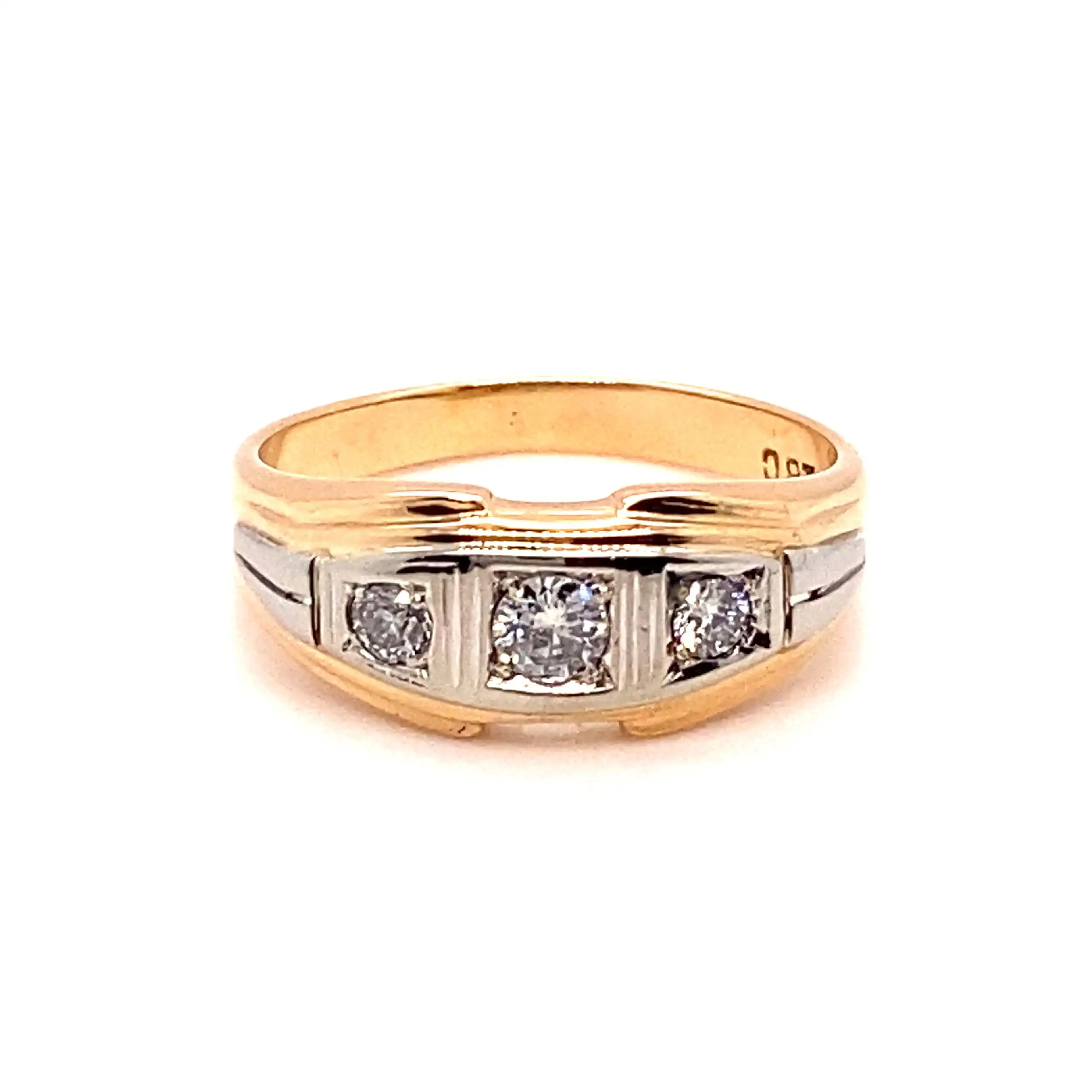 Ring bicolor mit 3 Brillanten Ring bicolor mit 3 Brillanten