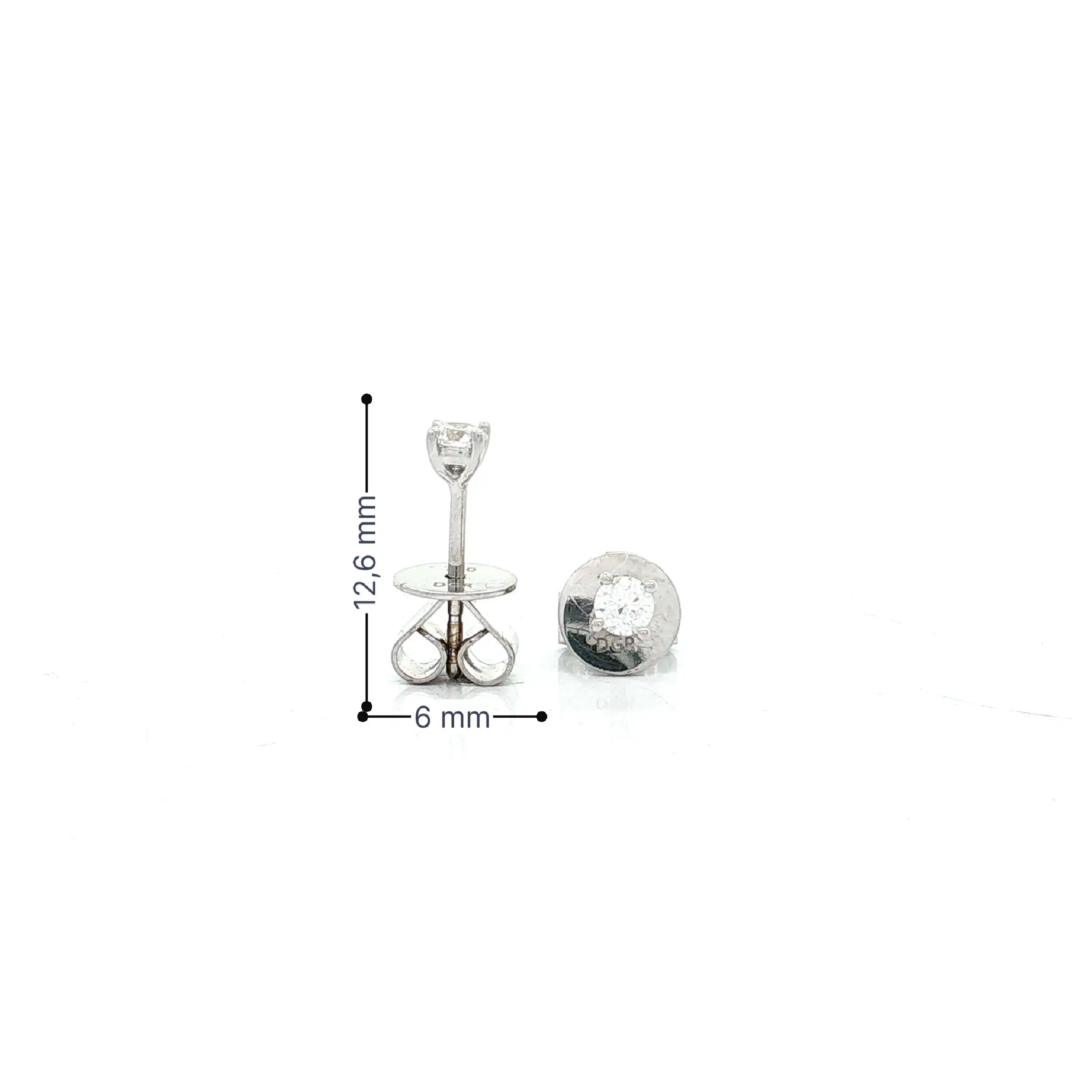 Solitärohrstecker Weißgold mit Brillant Solitär Solitärohrstecker Weißgold mit Brillant Solitär
