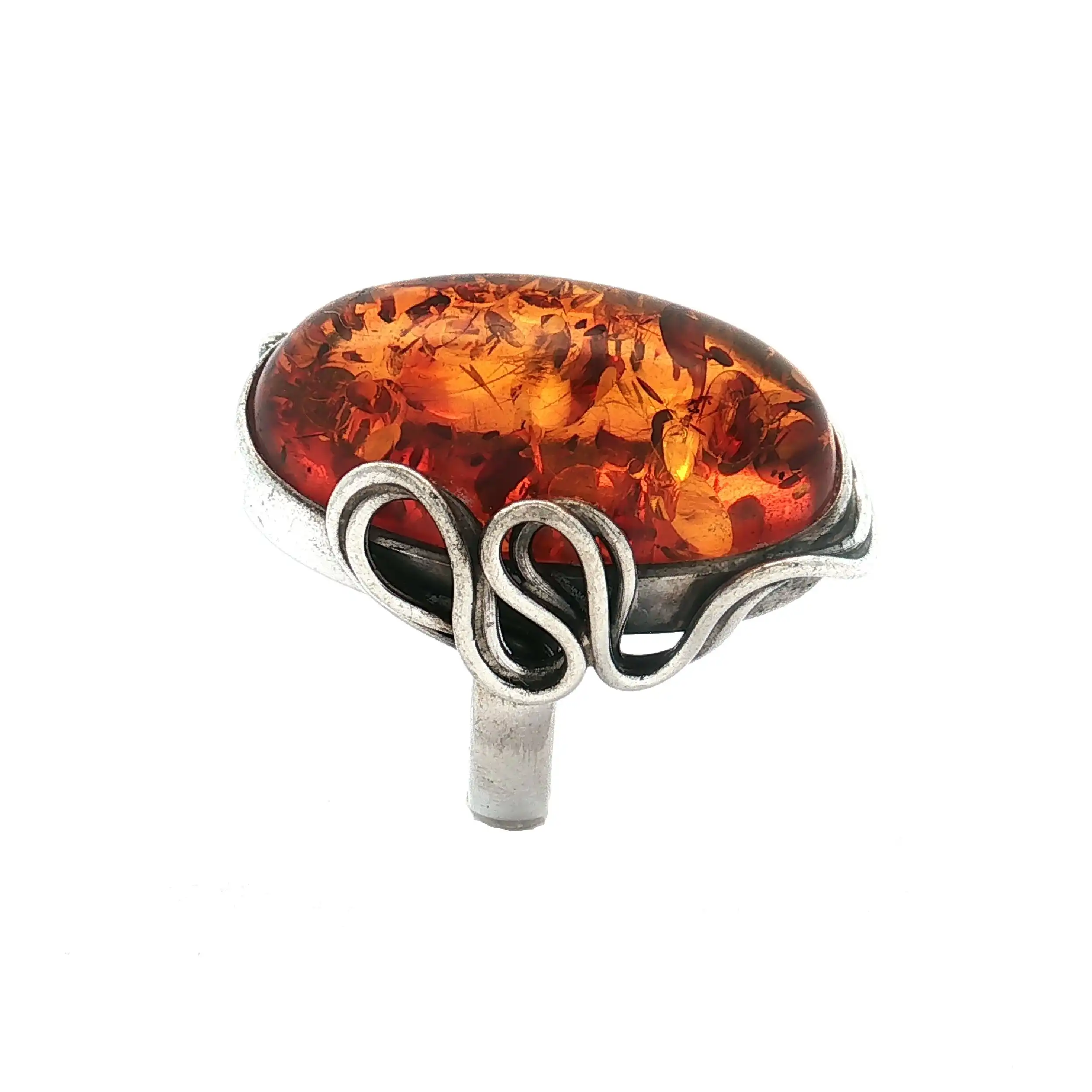 Ring Silber mit Bernstein Ring Silber mit Bernstein