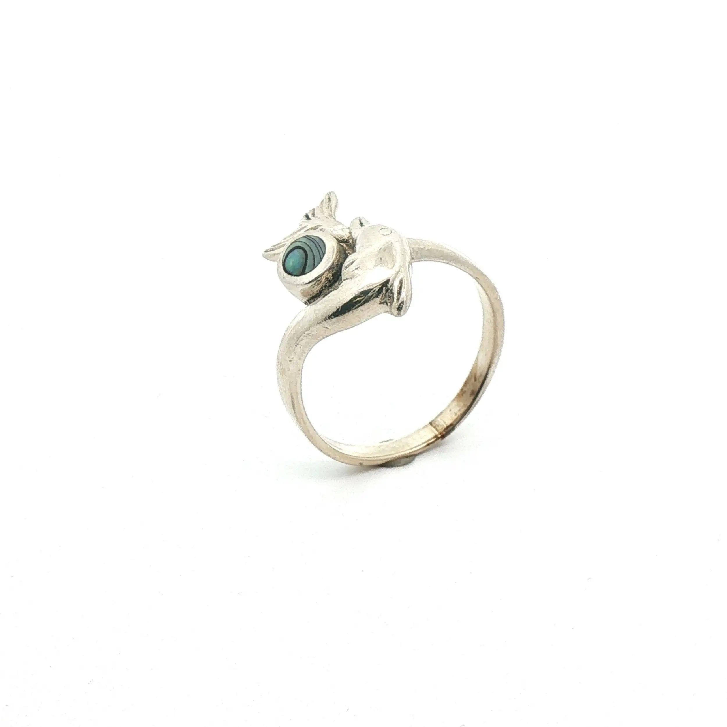 Ring Silber Delphin mit Farbstein Ring Silber Delphin mit Farbstein