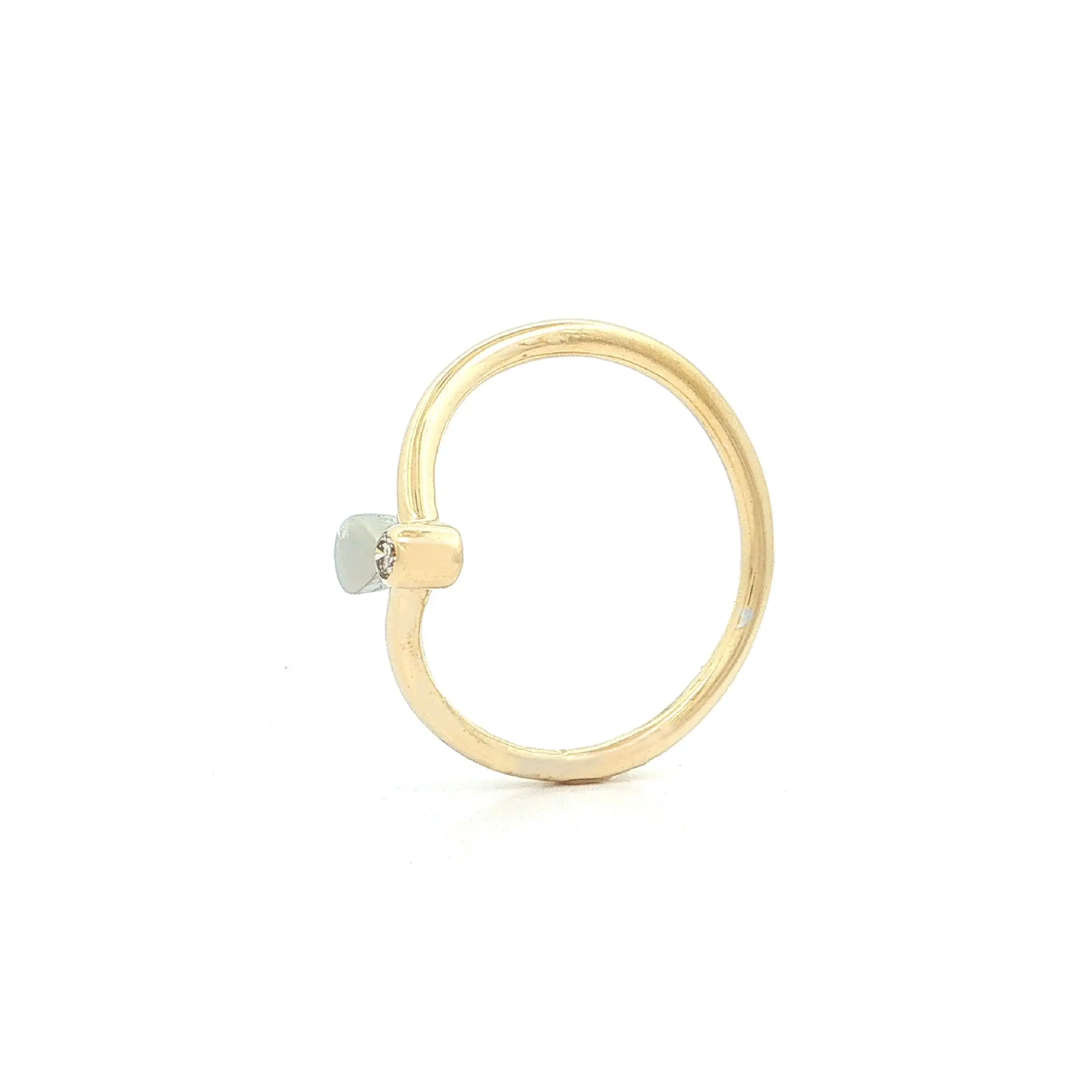 Ring Bicolor mit Brillant