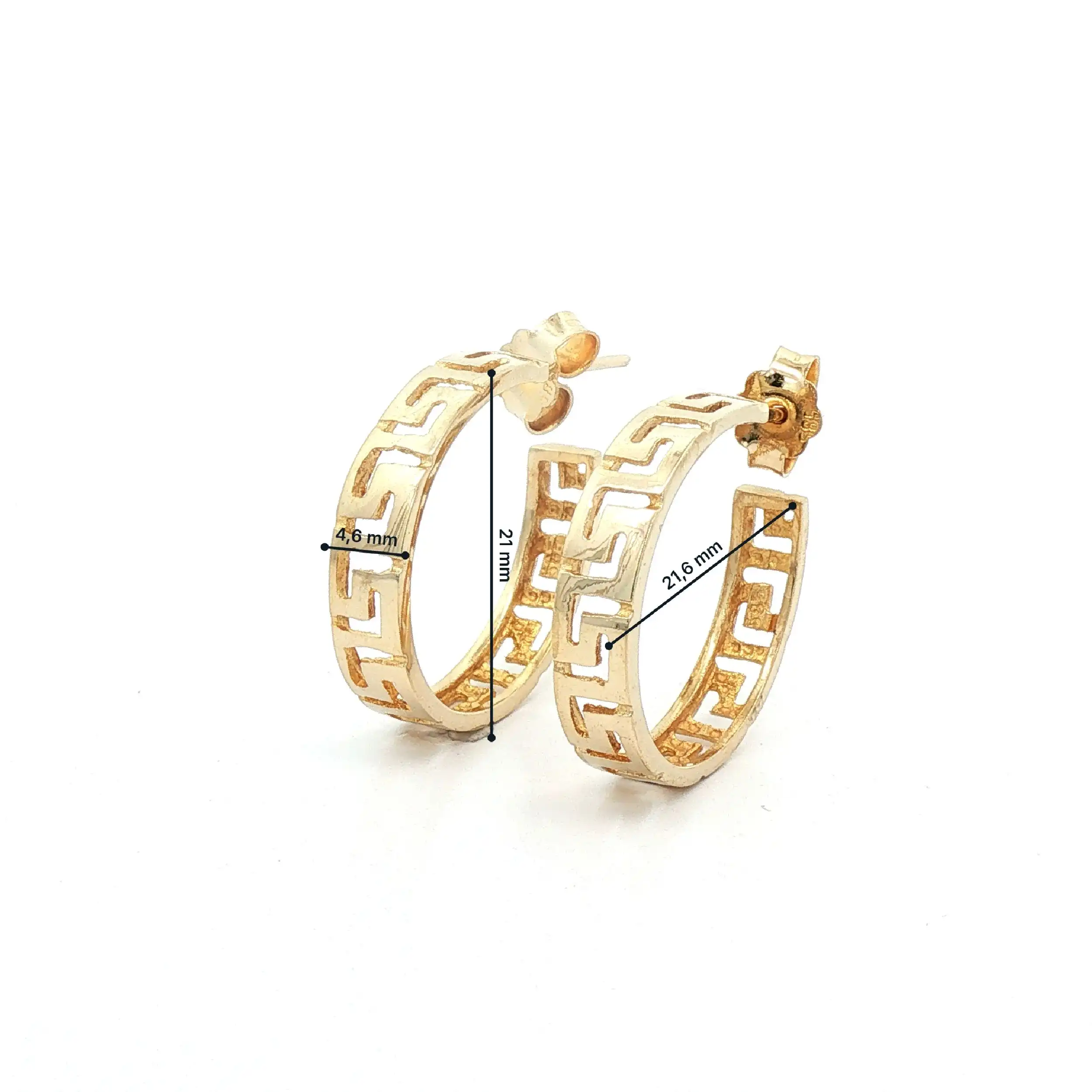 Creolen Gelbgold mit durchbrochenem Muster Creolen Gelbgold mit durchbrochenem Muster