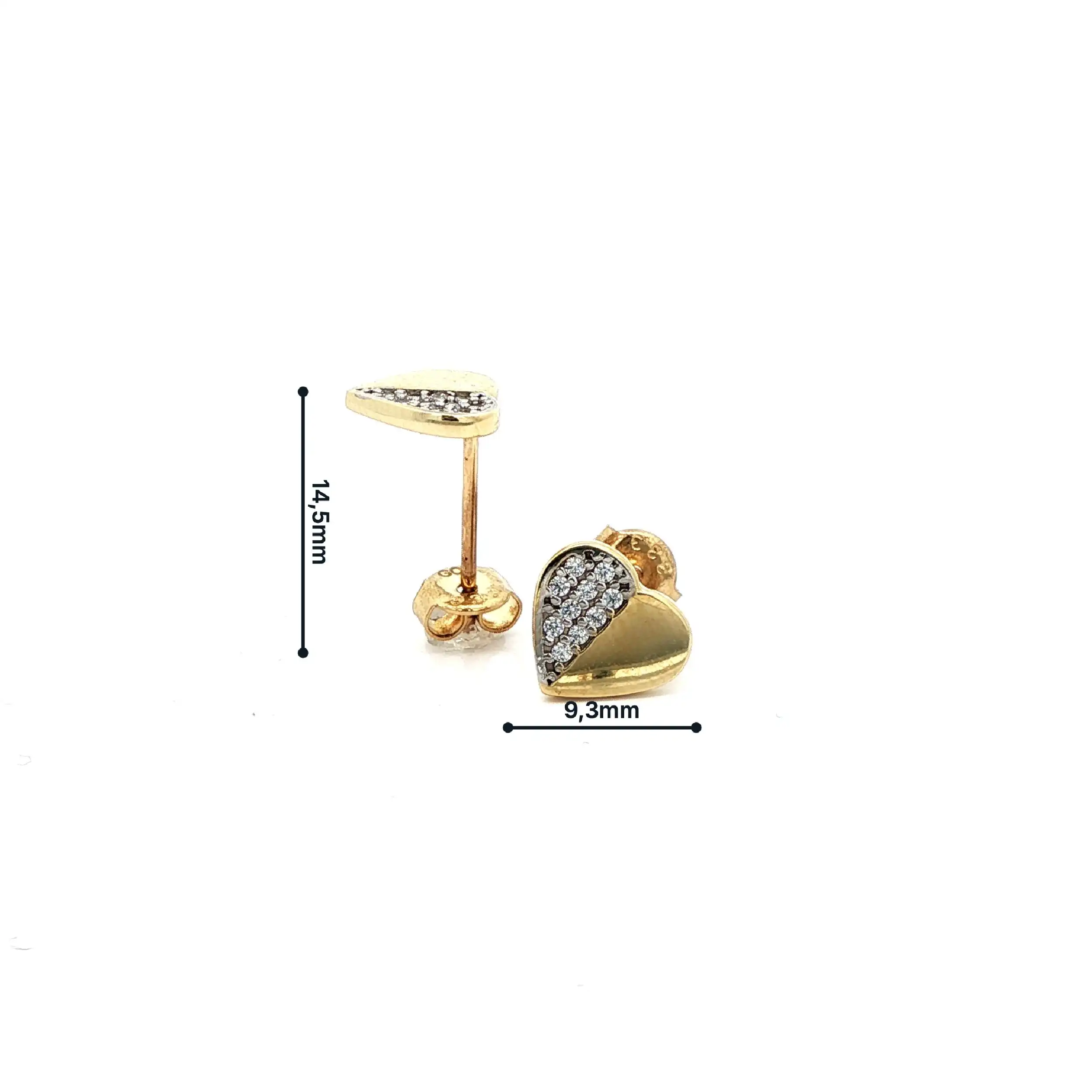 Ohrstecker Bicolor mit Zirkonia Ohrstecker Bicolor mit Zirkonia