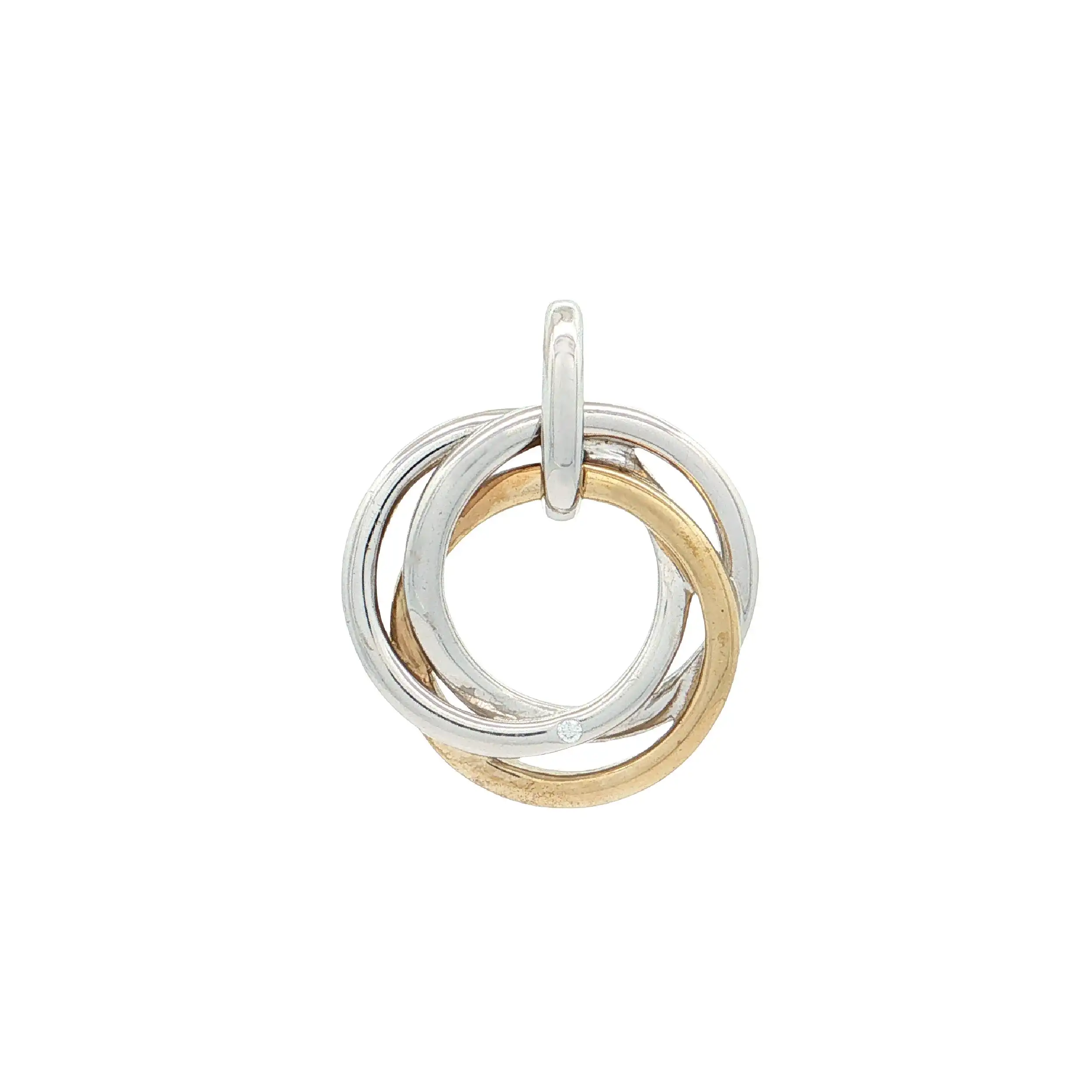 Anhänger Silber/Vergoldet "Kreise" mit Zirkonia Anhänger Silber/Vergoldet "Kreise" mit Zirkonia