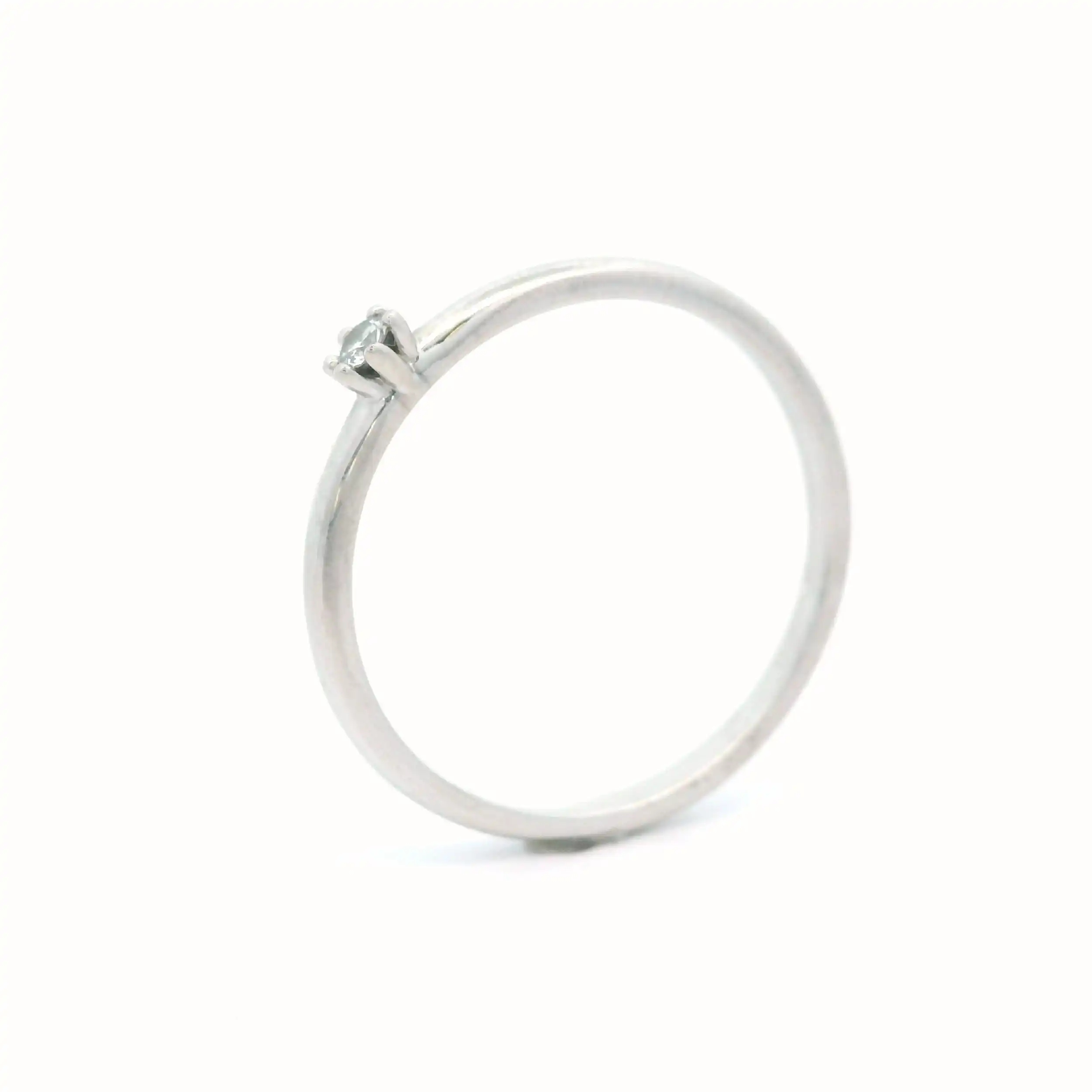 Ring Weißgold mit Brillant Solitär