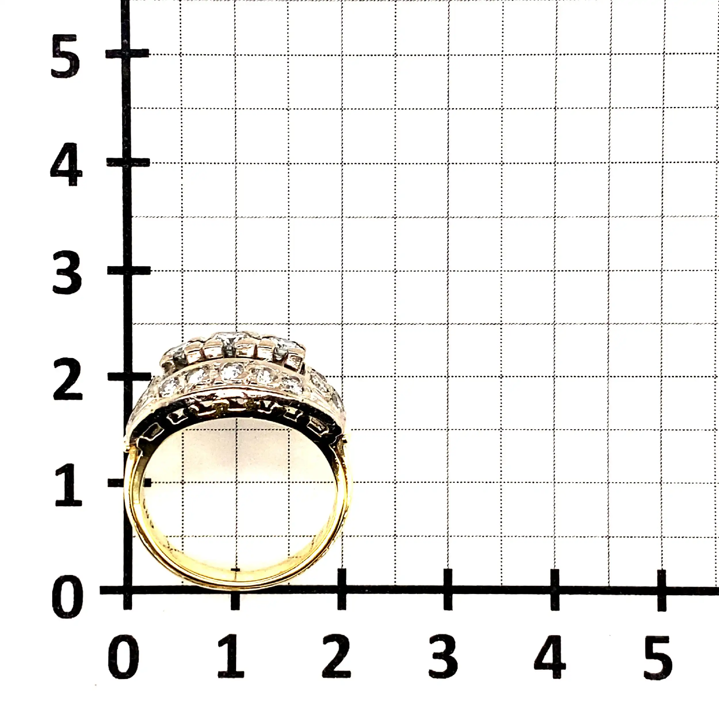Ring Bicolor mit Brillanten und Diamant, graviert mit 1,10ct Ring Bicolor mit Brillanten und Diamant, graviert mit 1,10ct