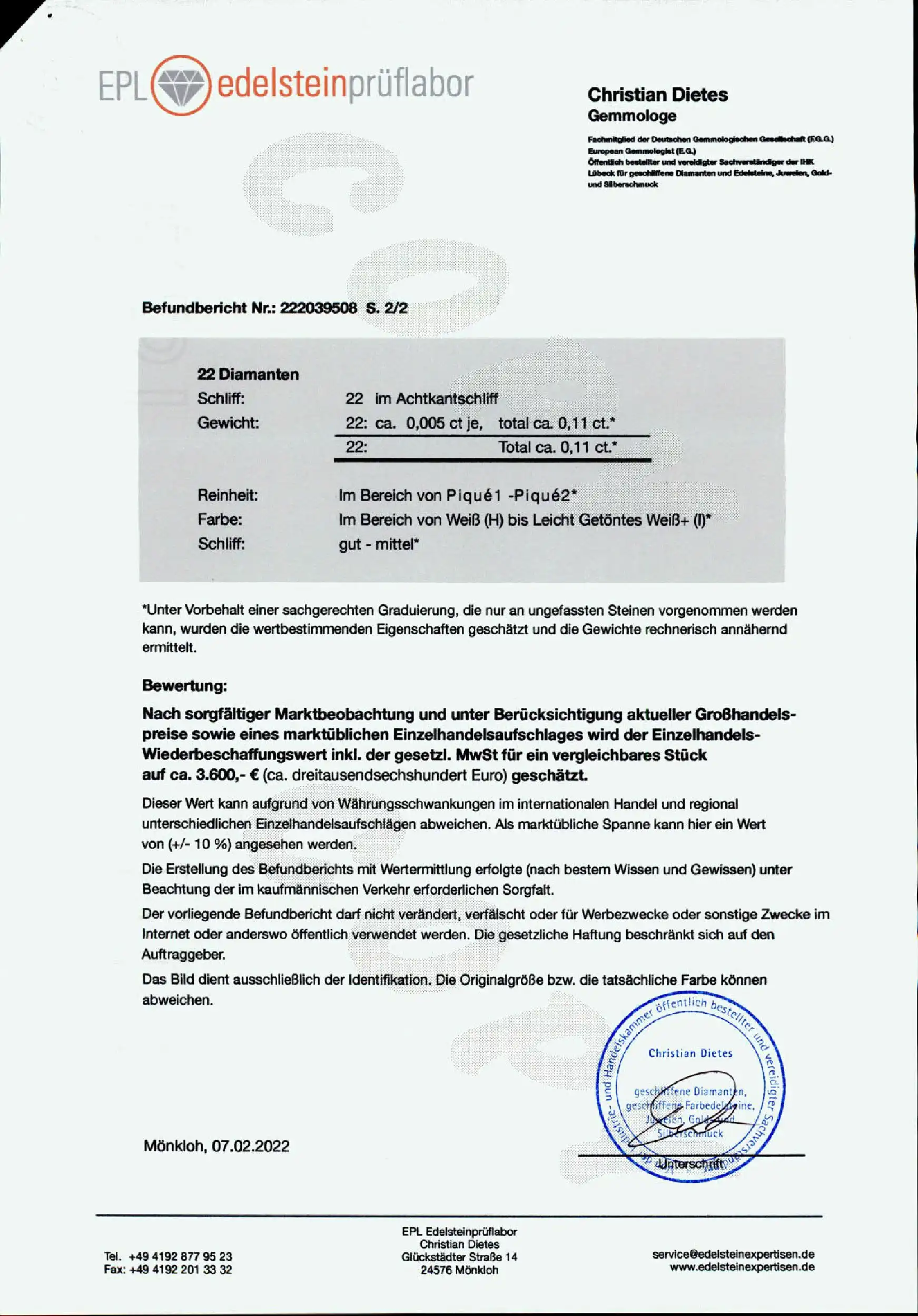 Ring Gelbgold mit Heliodor und Diamanten, mit EPL Expertise Ring Gelbgold mit Heliodor und Diamanten, mit EPL Expertise
