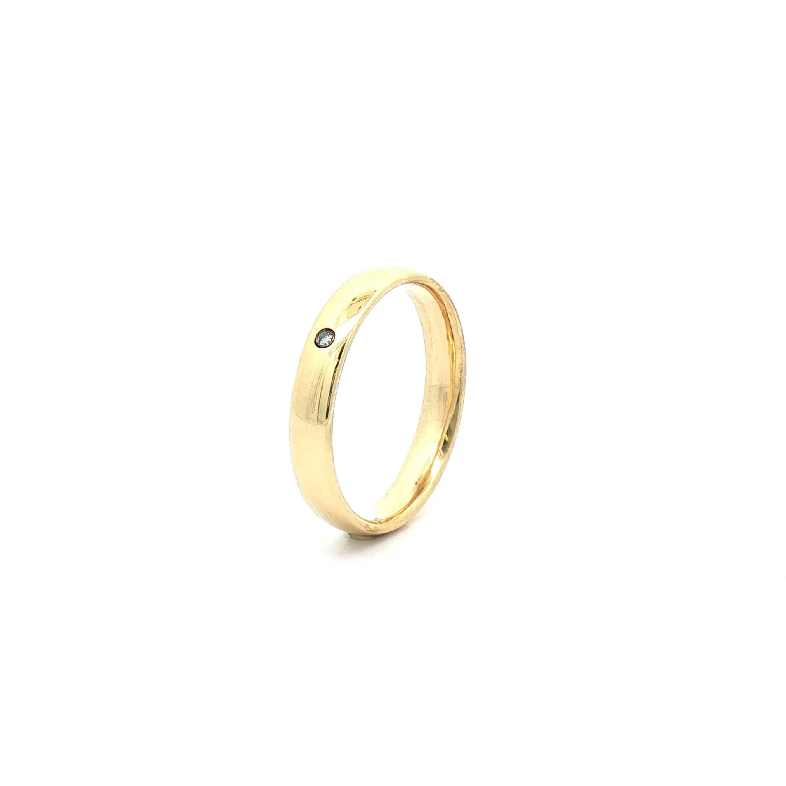 Trauring Gelbgold mit Brillant Trauring Gelbgold mit Brillant