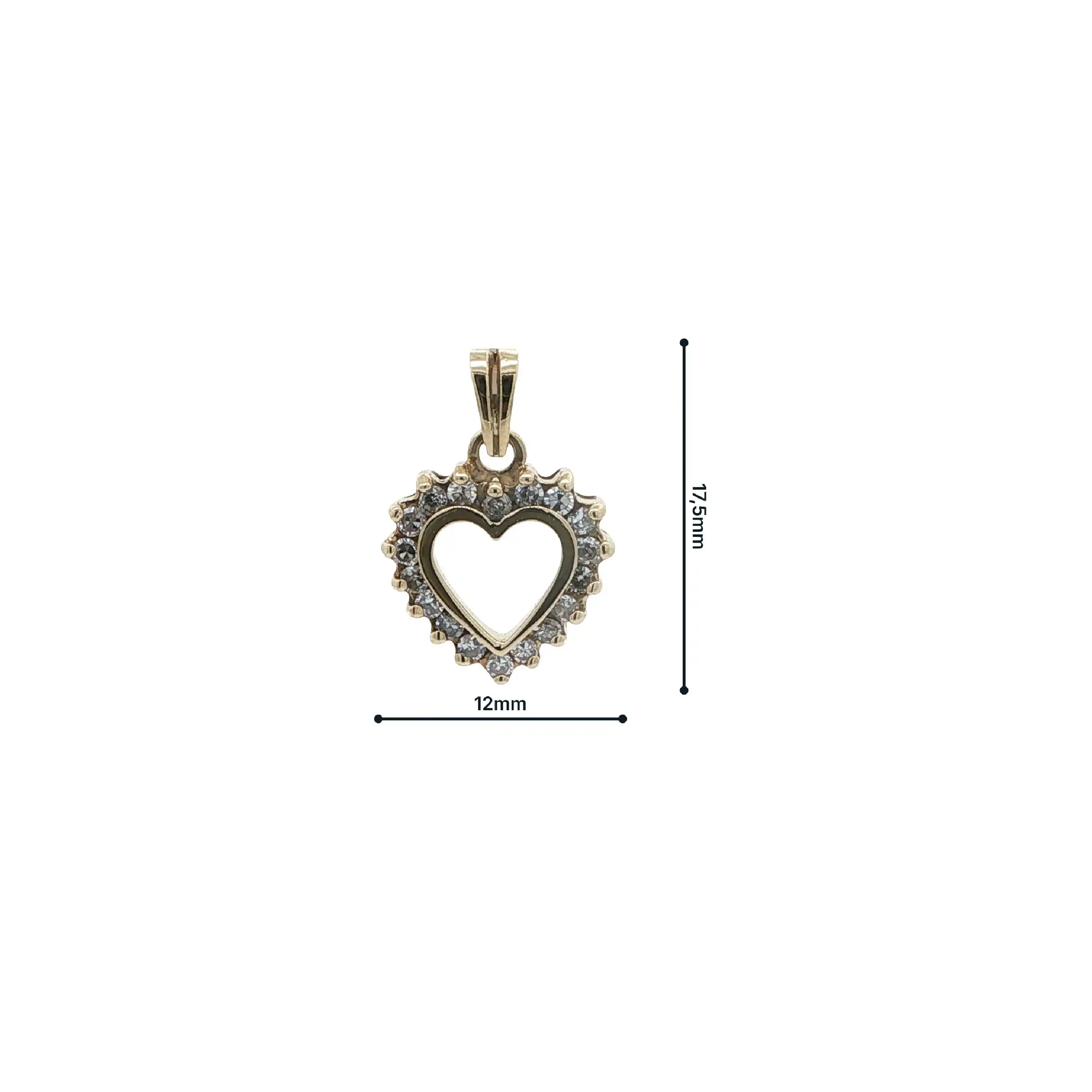 Anhänger Gelbgold Herz mit Diamanten, graviert mit 0,30ct. Anhänger Gelbgold Herz mit Diamanten, graviert mit 0,30ct.
