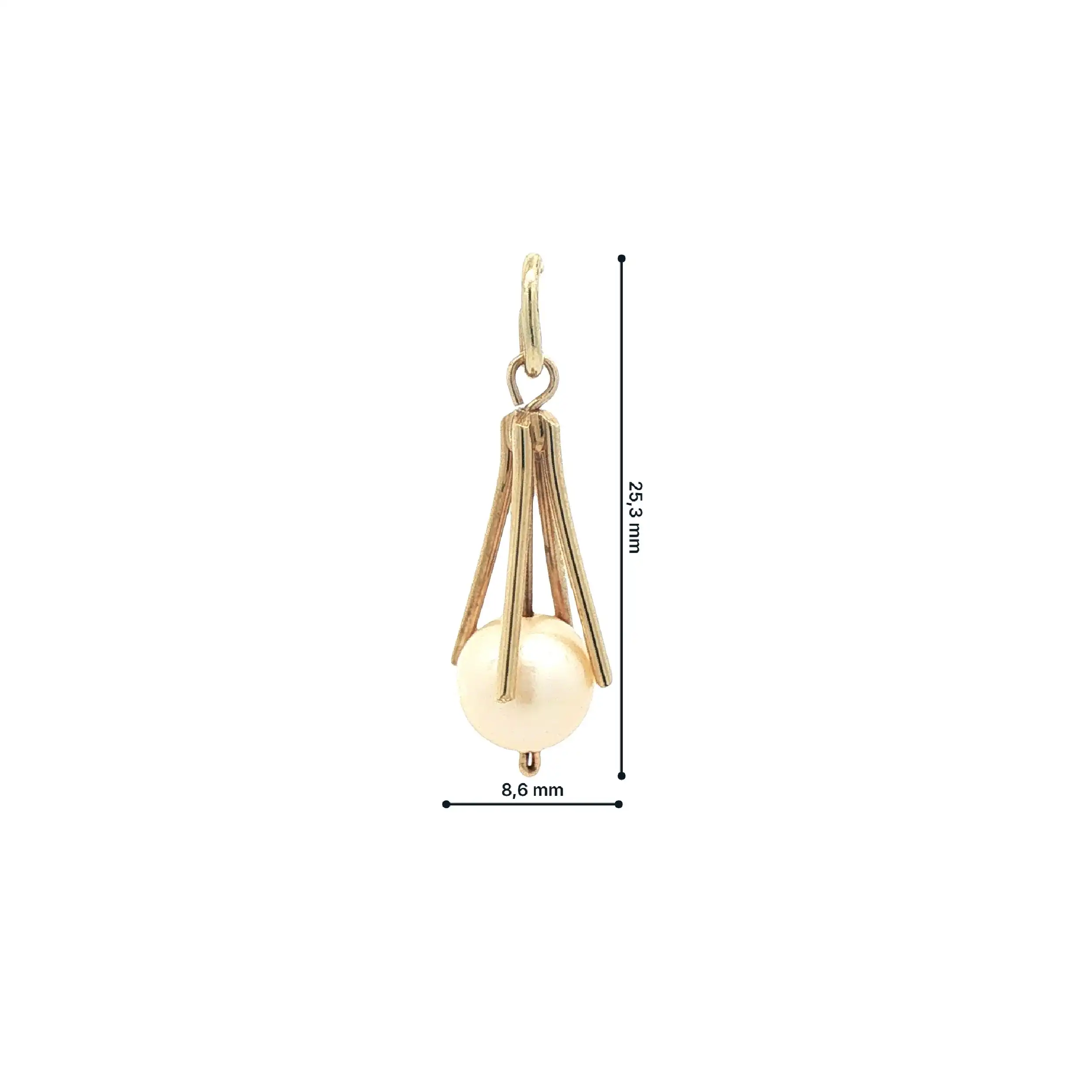 Anhänger Gelbgold mit Perle Anhänger Gelbgold mit Perle