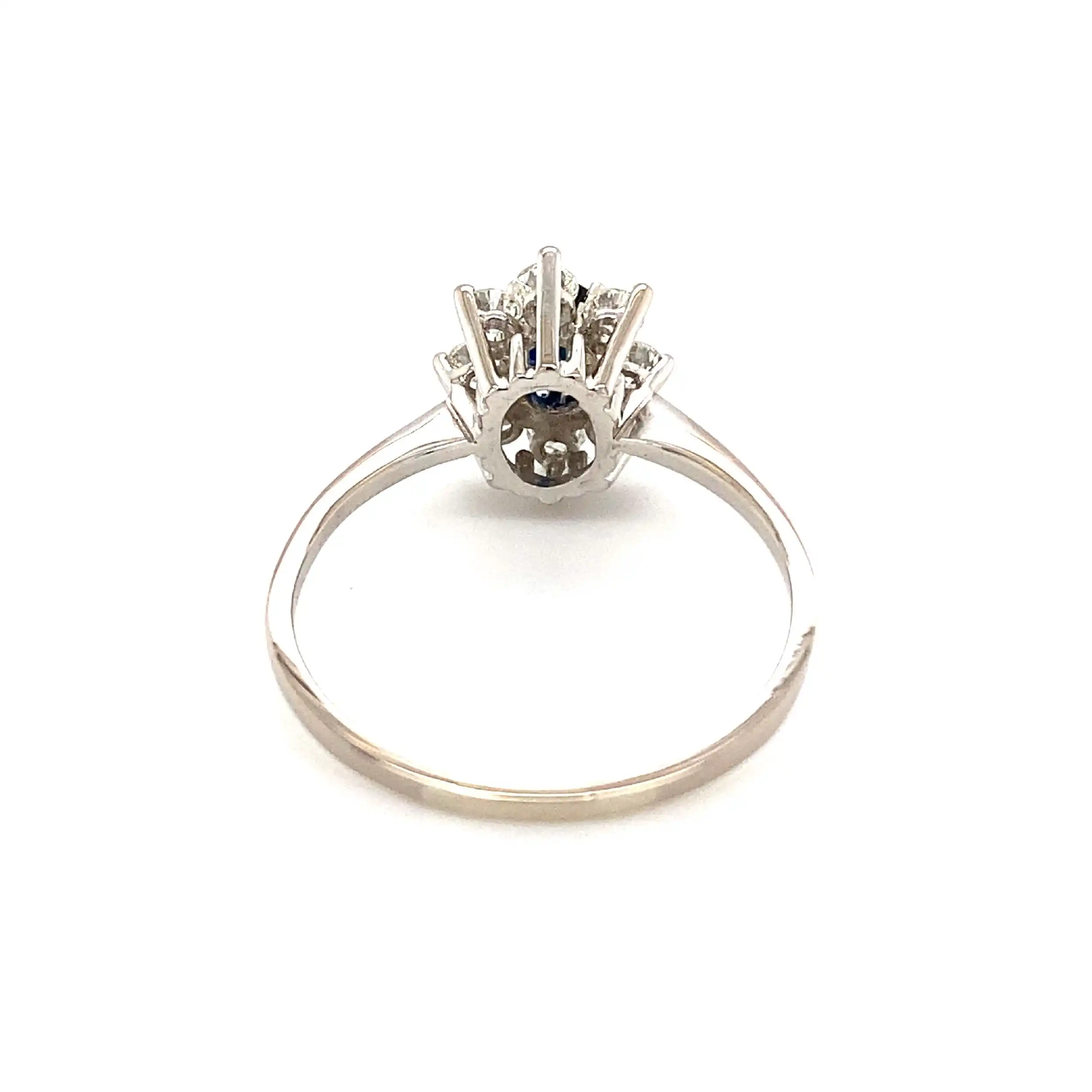 Ring Weißgold mit Saphir & Brillanten Ring Weißgold mit Saphir & Brillanten