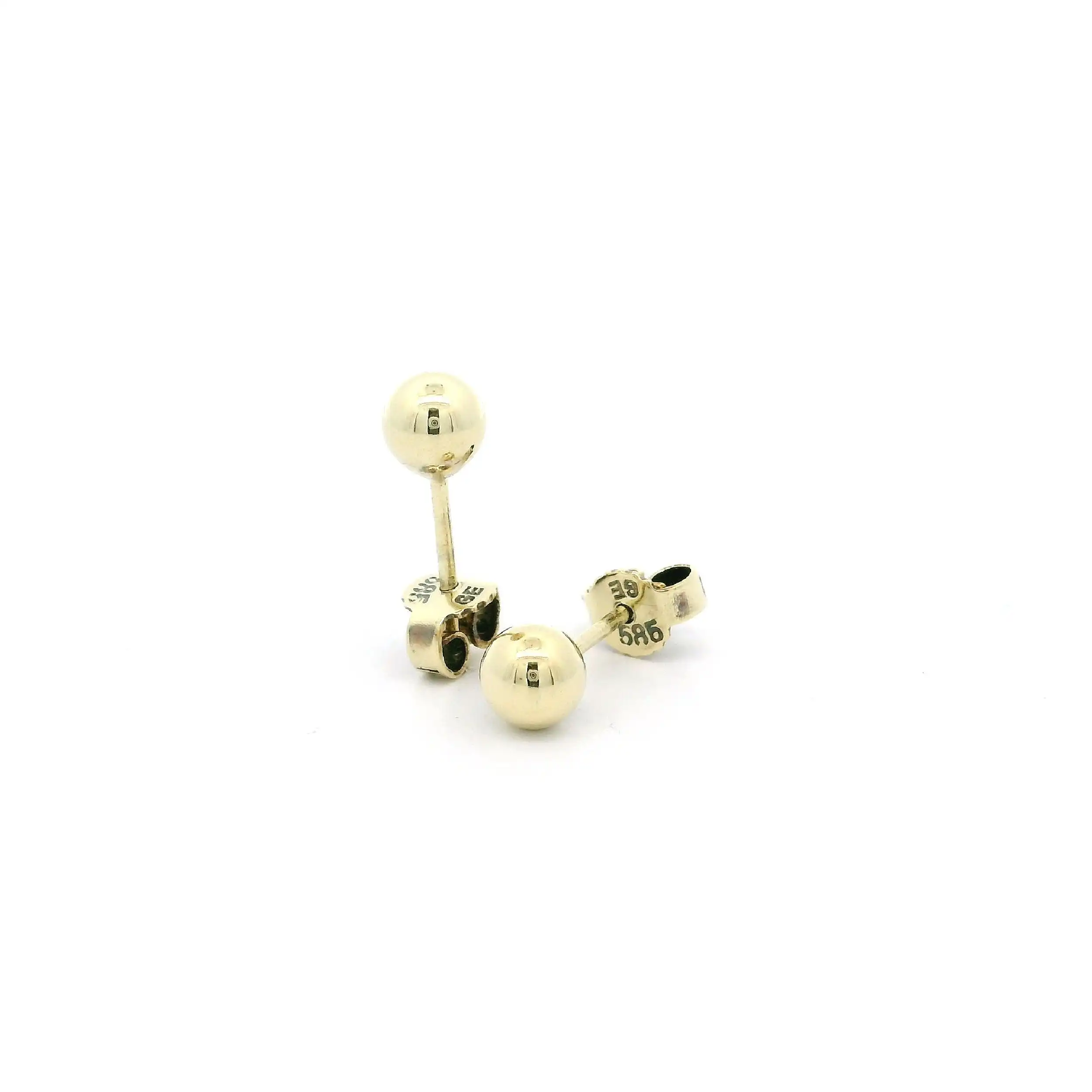 OHRSTECKER, GOLD, KUGEL Diamantiert, Weißgold 375, Ohrringe, Neu EUR 49,00 - DE