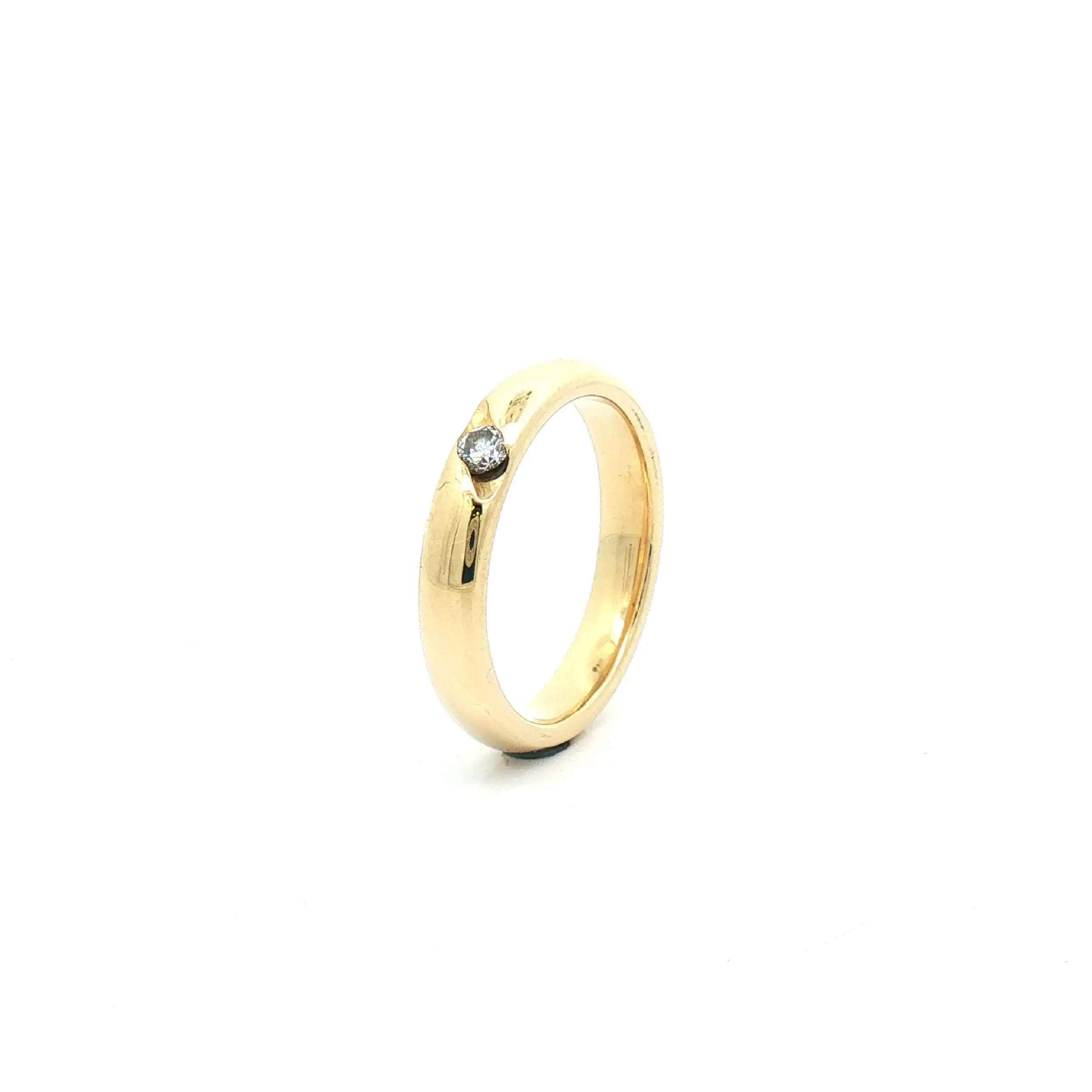 Trauring Gelbgold mit Brillant Trauring Gelbgold mit Brillant