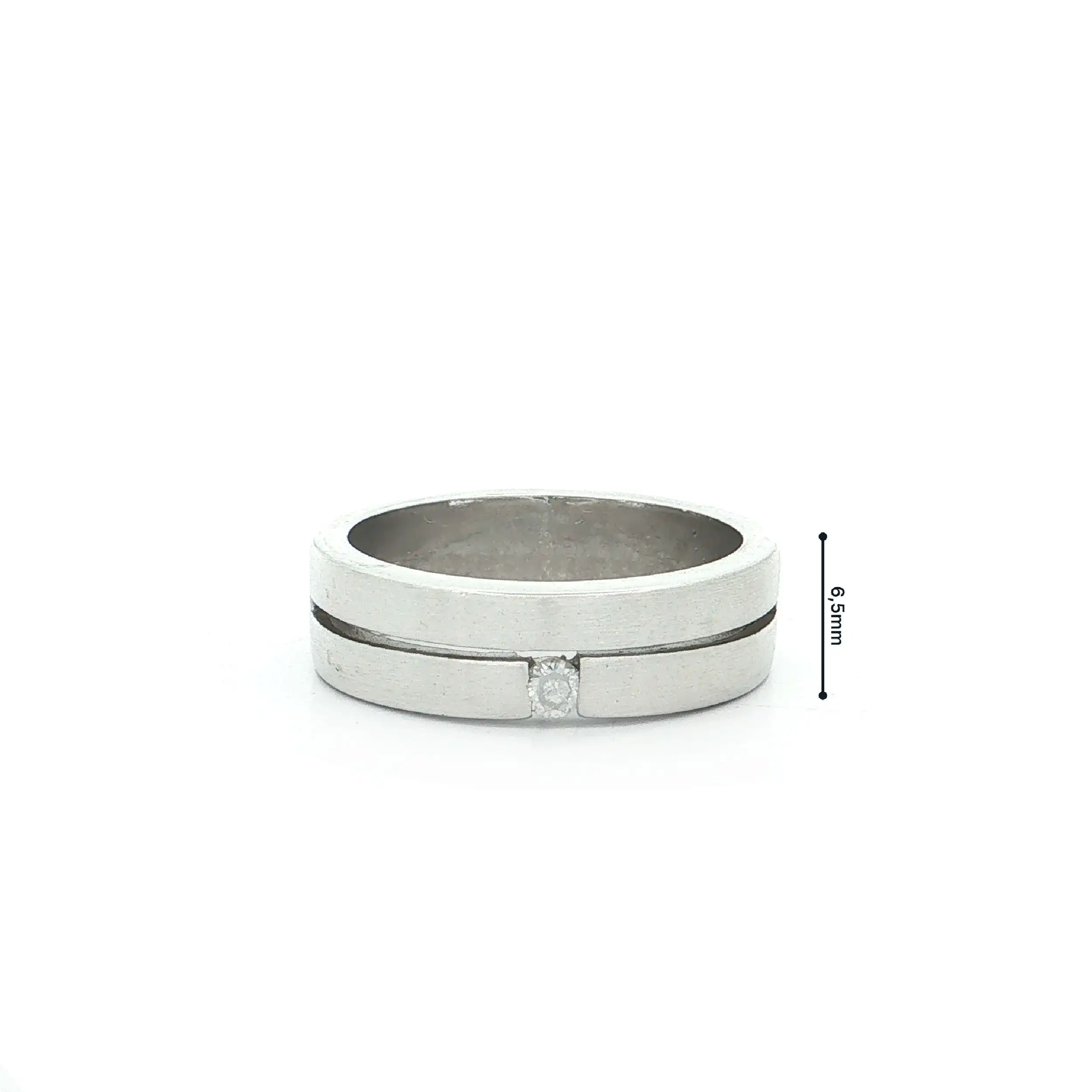 Ring Silber mattiert mit Zirkonia