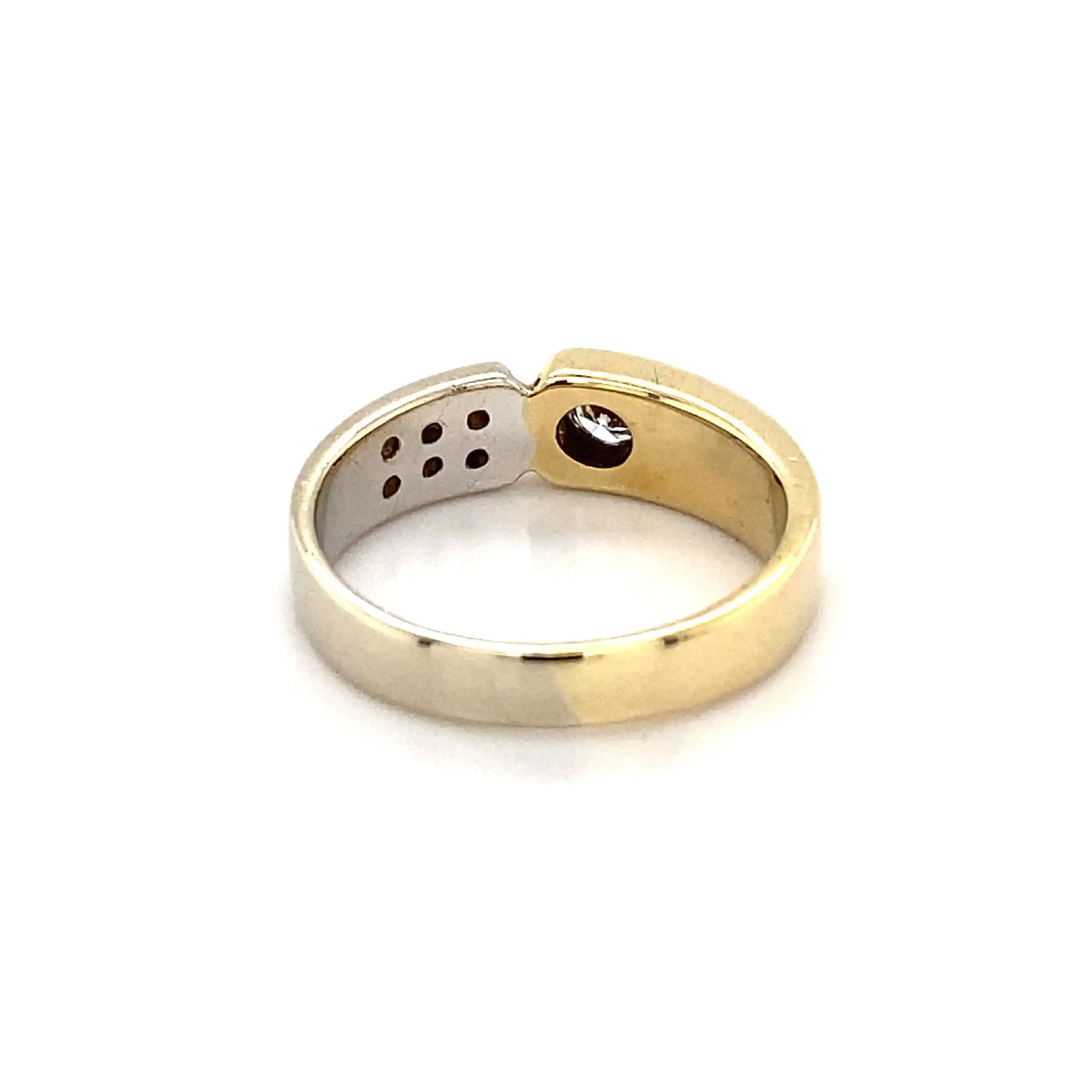 Ring Bicolor mit Brillanten graviert mit 0,3ct Ring Bicolor mit Brillanten graviert mit 0,3ct