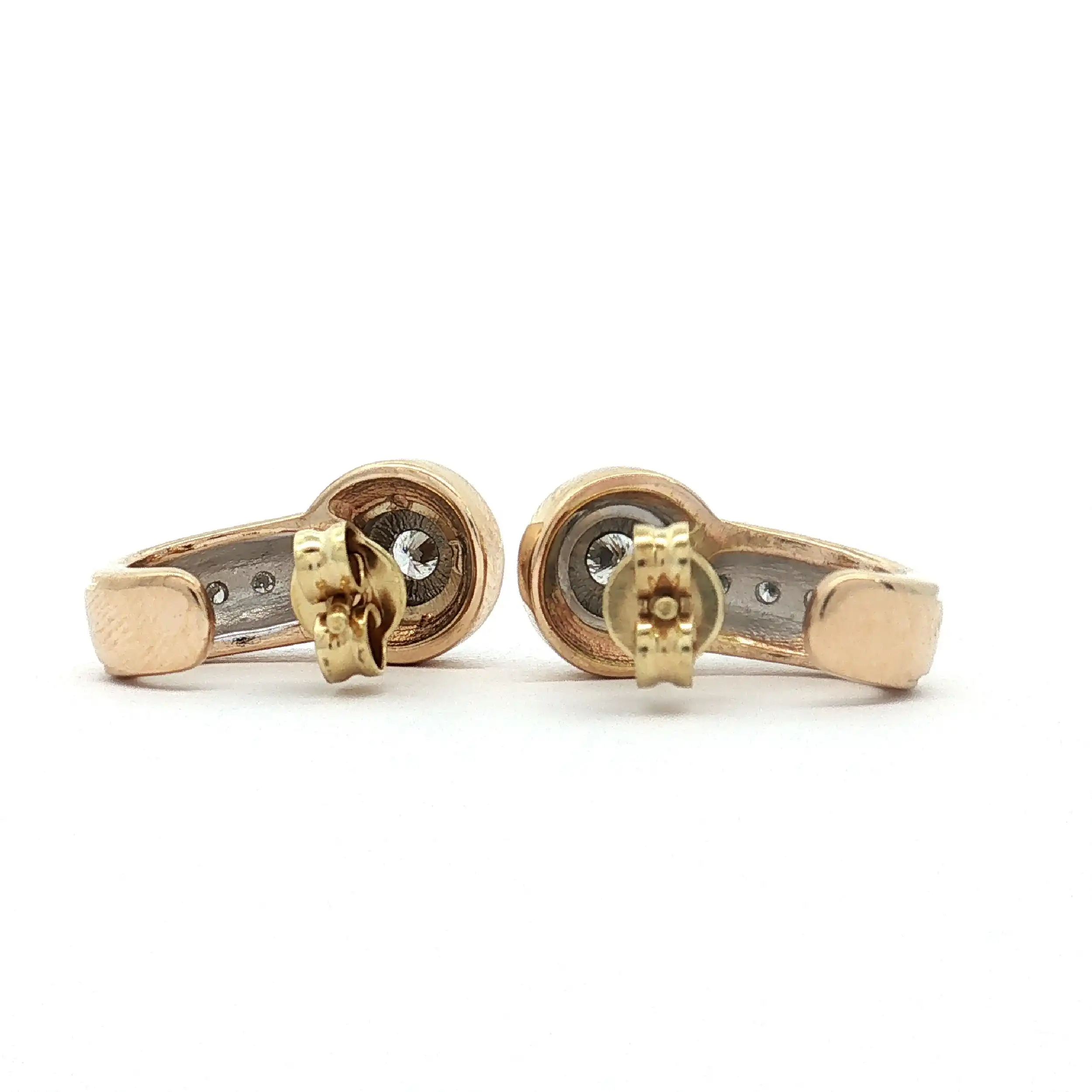 Ohrstecker Bicolor mit Brillanten