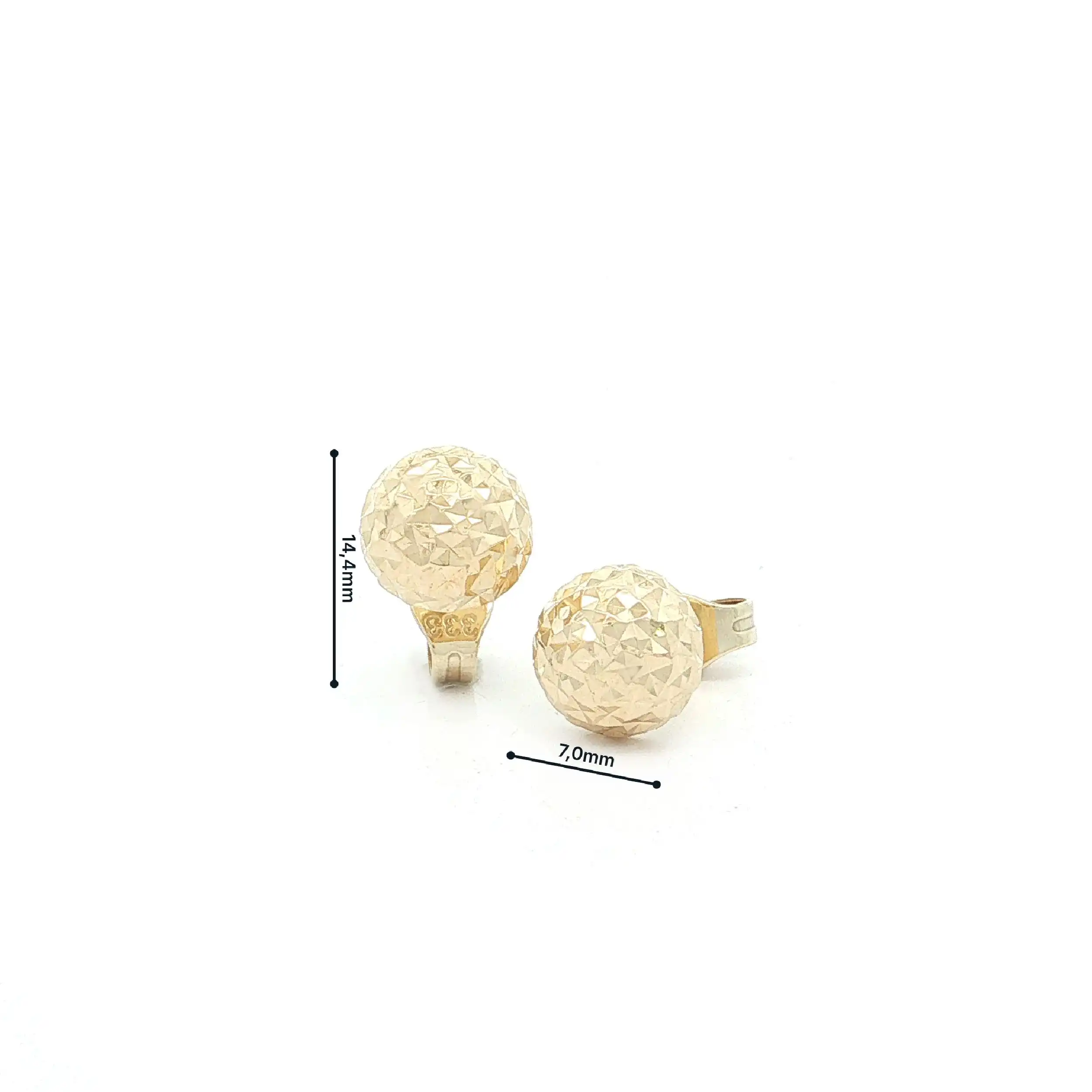 Ohrstecker Gelbgold Halbkugel