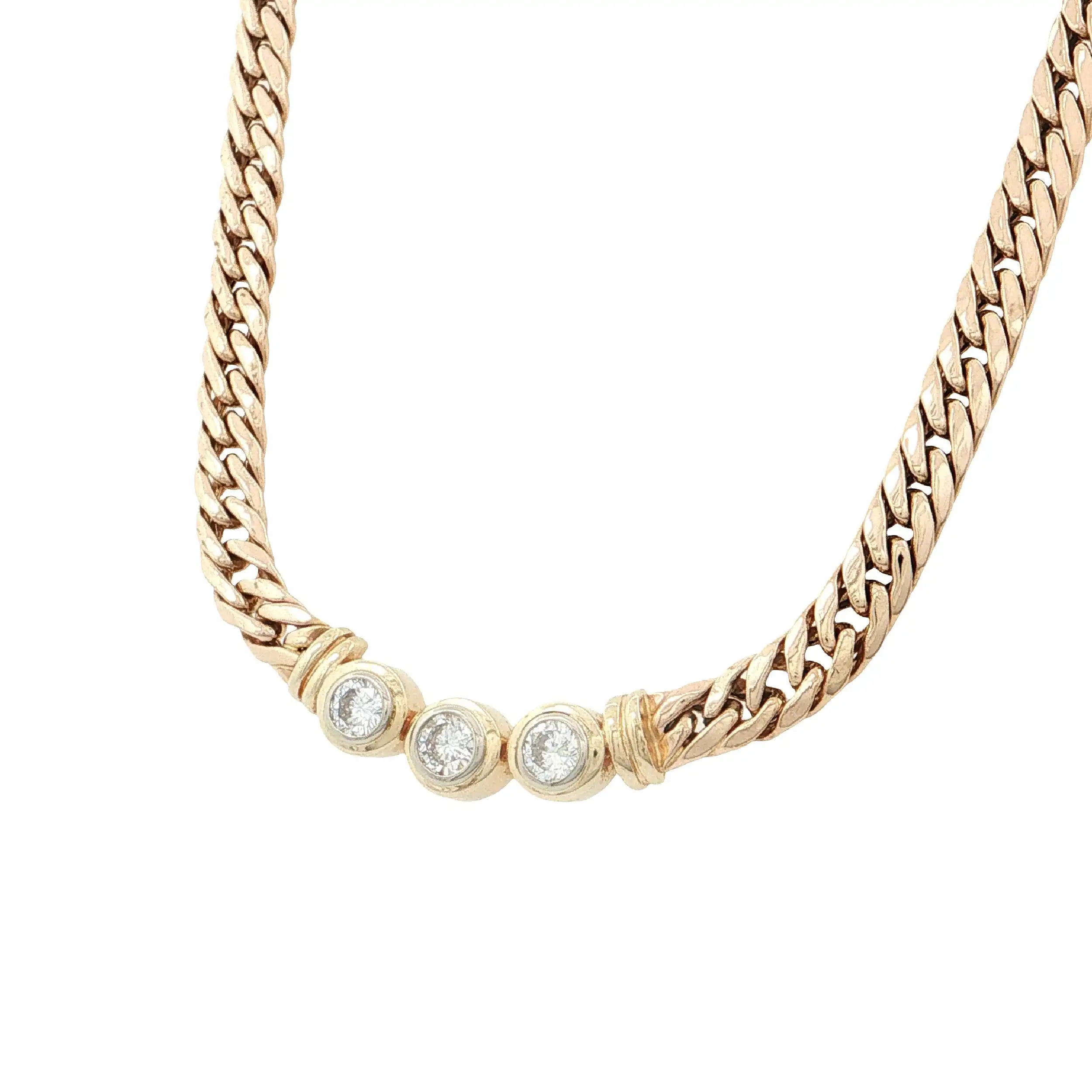 Collier Gelbgold mit Brillanten