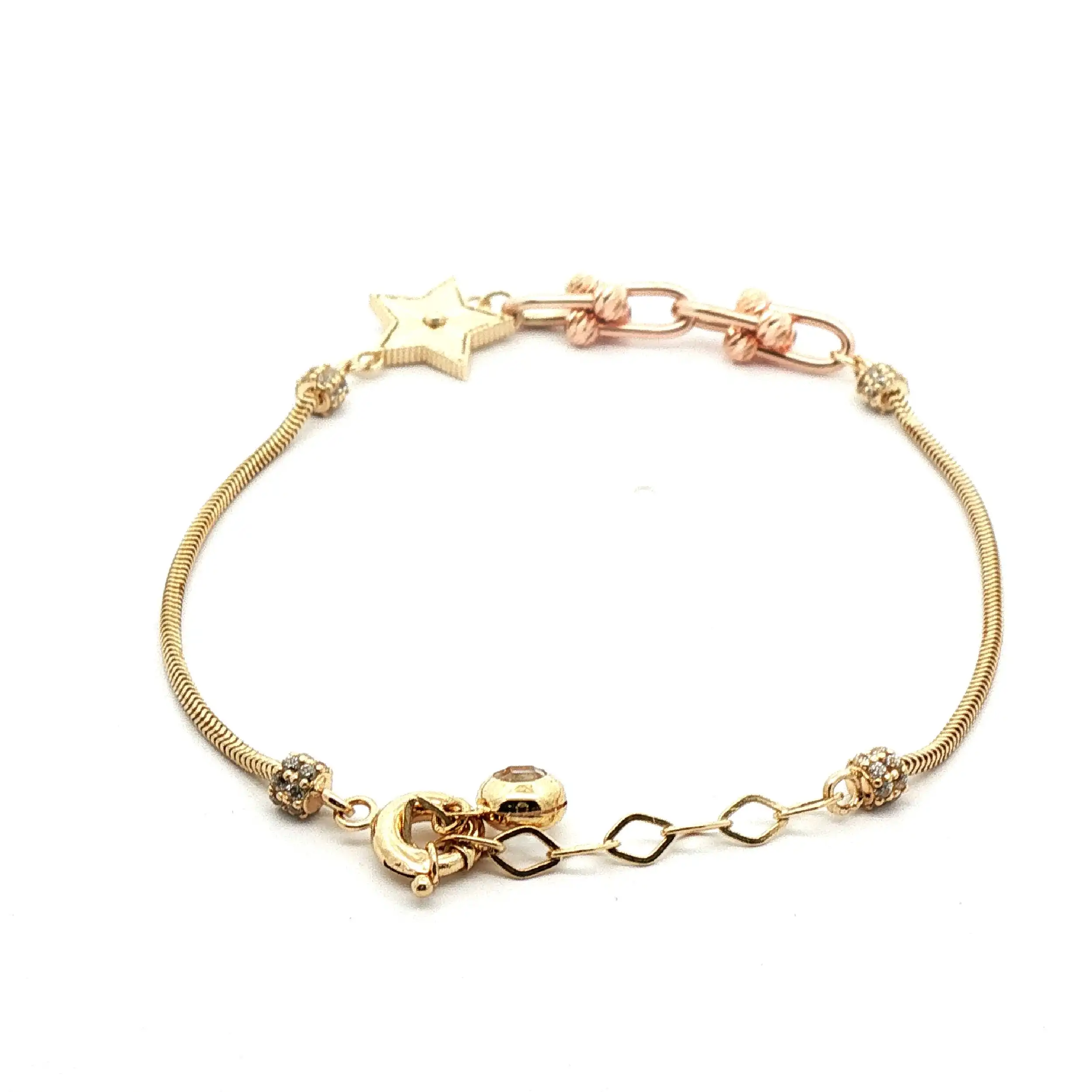 Armband Bicolor mit Stern und Zirkonia