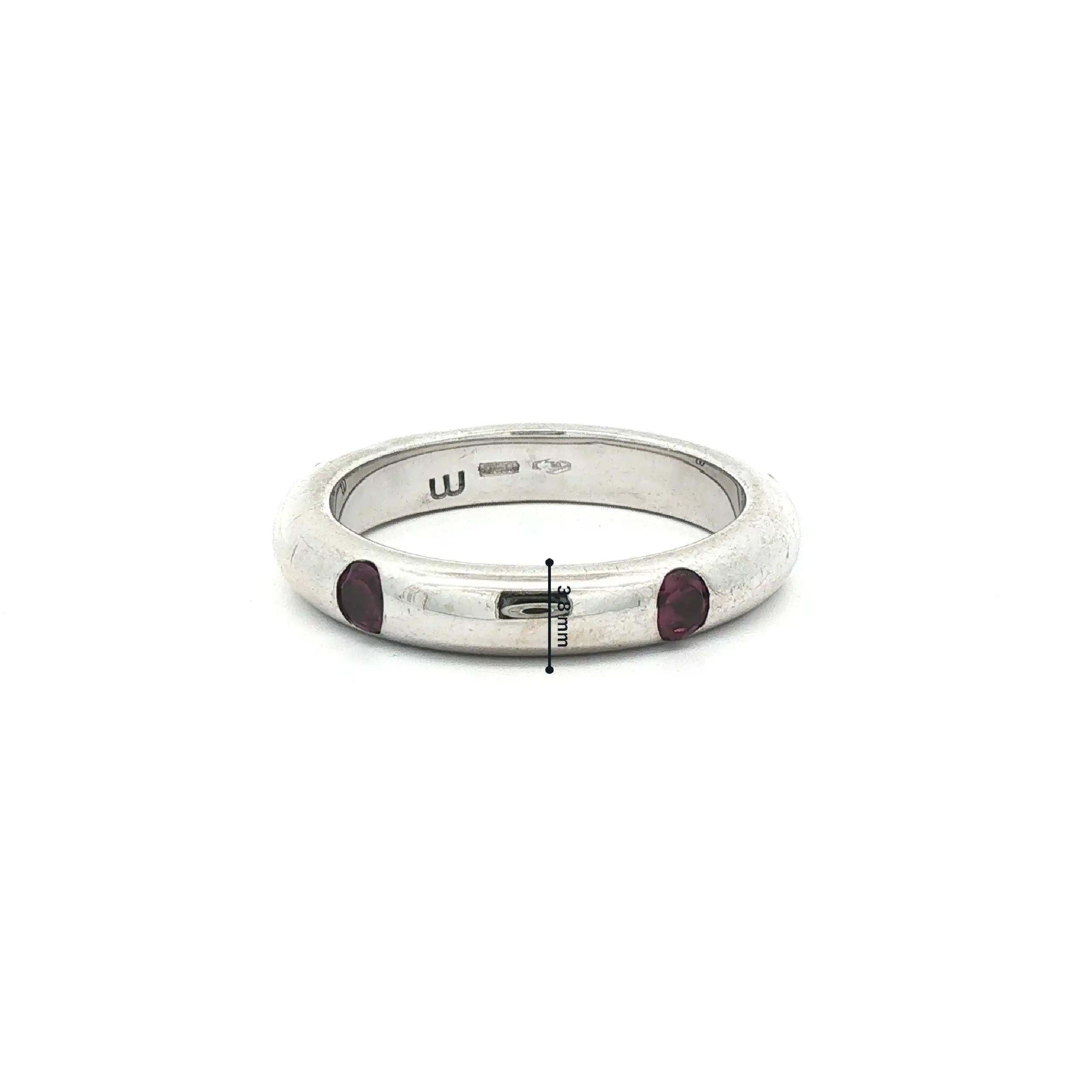 Ring Weißgold "Wempe" mit lila Steinen Ring Weißgold "Wempe" mit lila Steinen