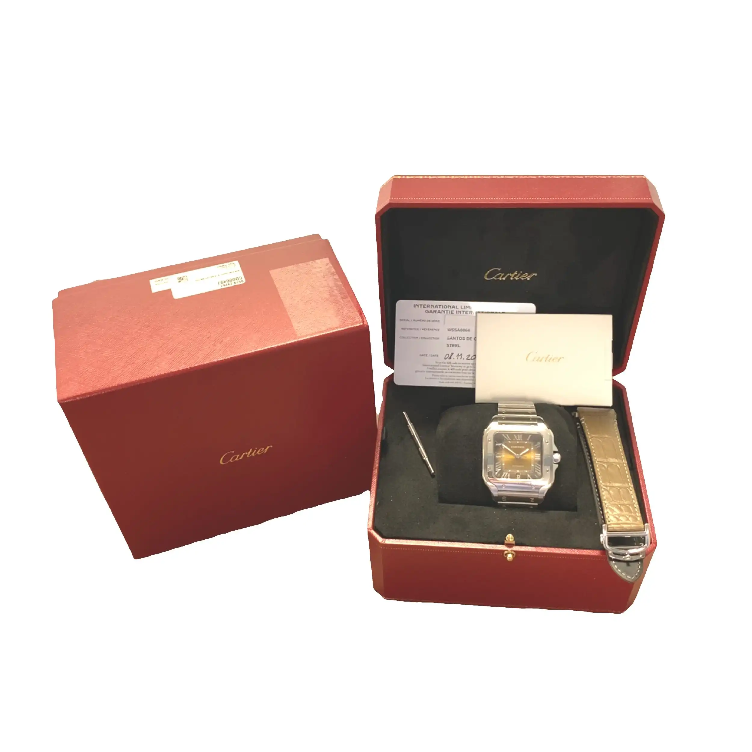 Herrenuhr Cartier Santos de Cartier Automatik im Fullset Herrenuhr Cartier Santos de Cartier Automatik im Fullset