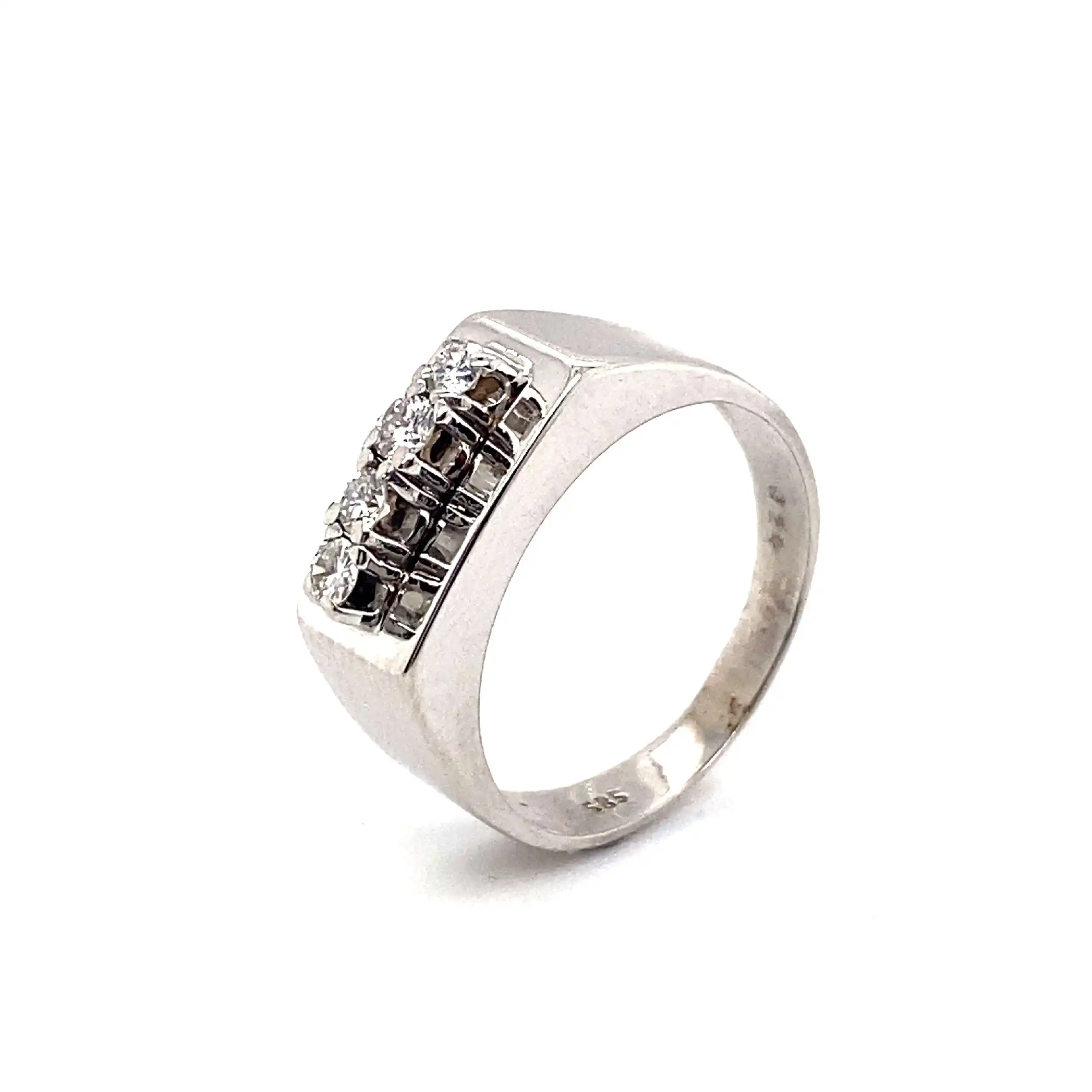 Ring Weißgold mit Brillanten, graviert mit 0,24ct Ring Weißgold mit Brillanten, graviert mit 0,24ct