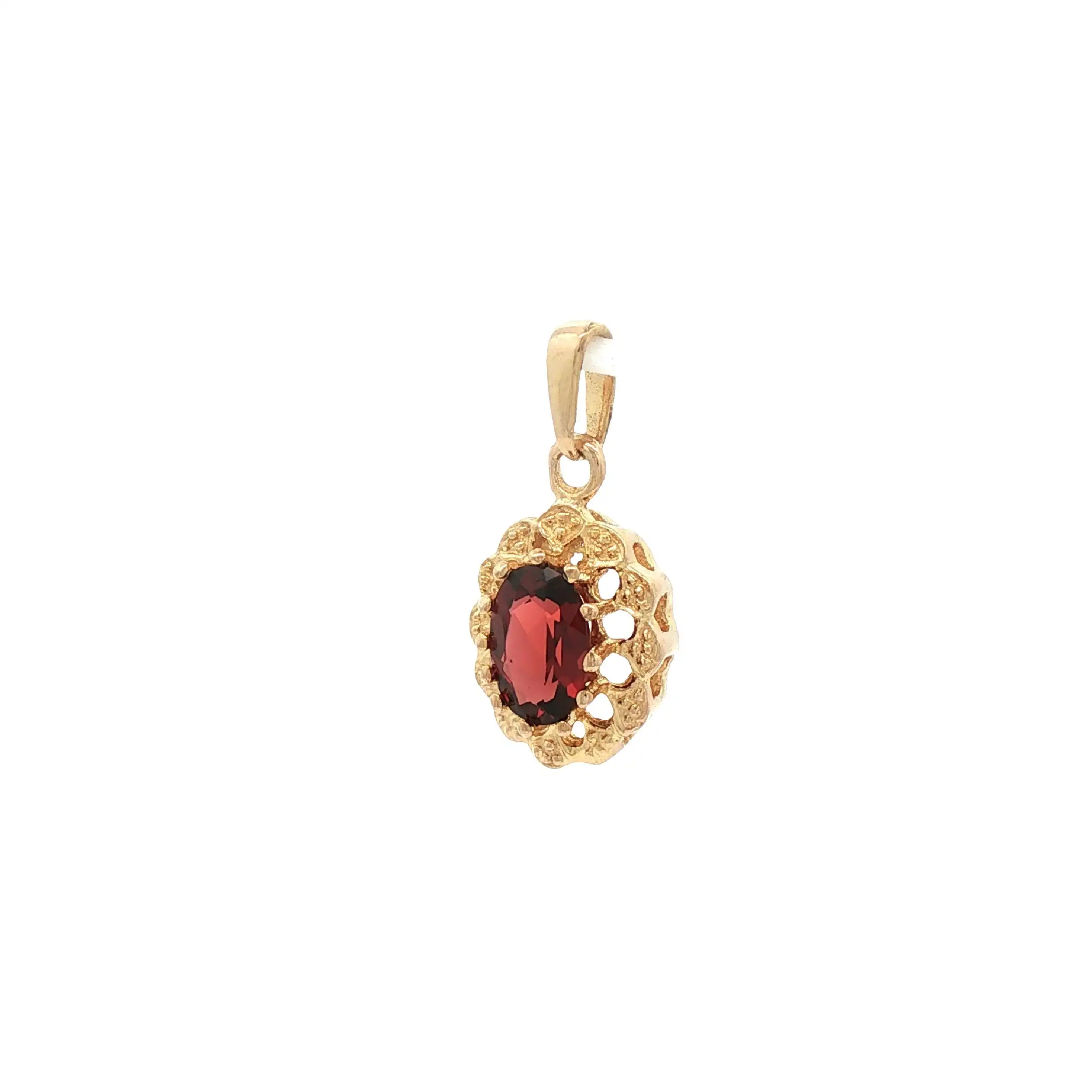 Anhänger Gelbgold mit Rubin