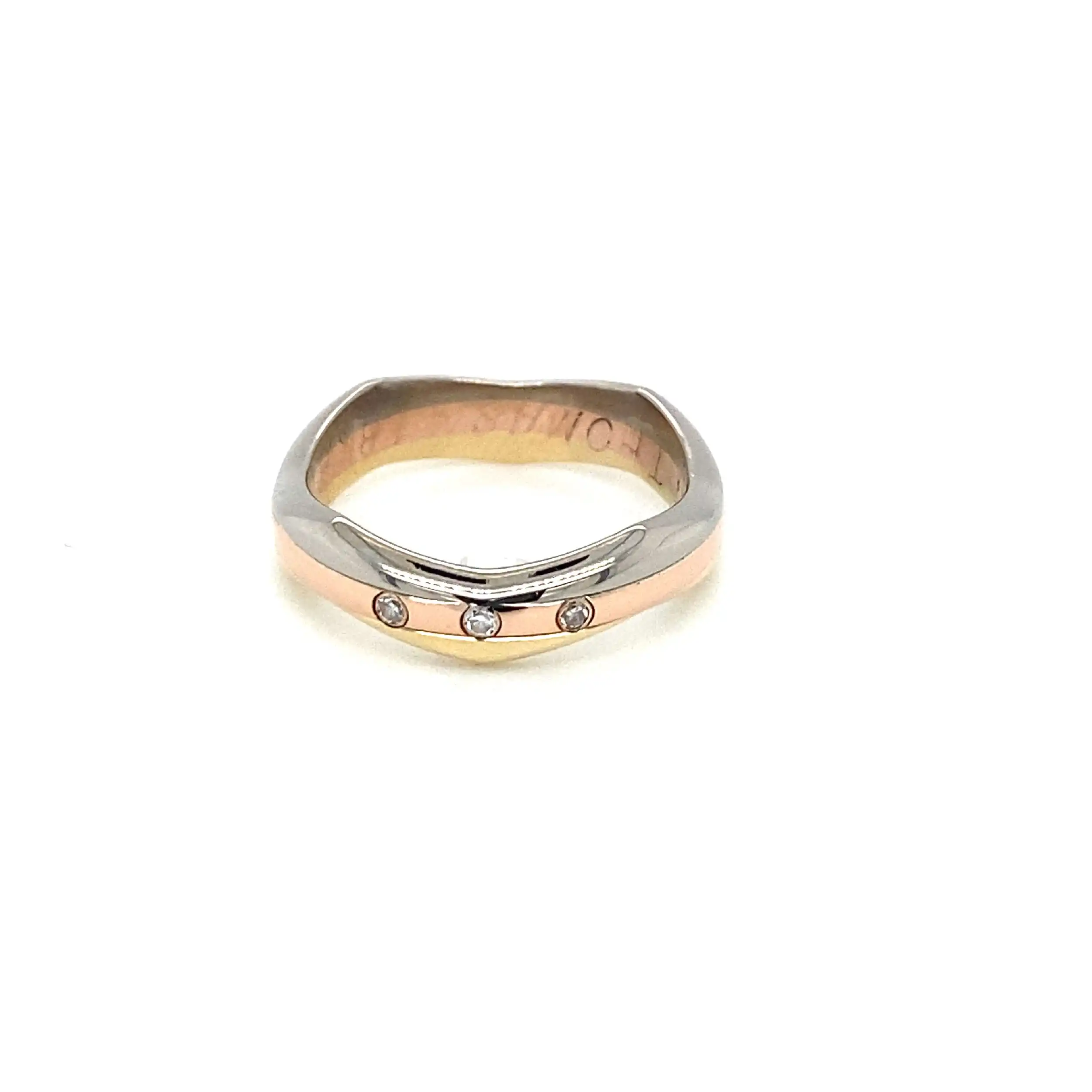 Ring Bicolor mit Diamanten