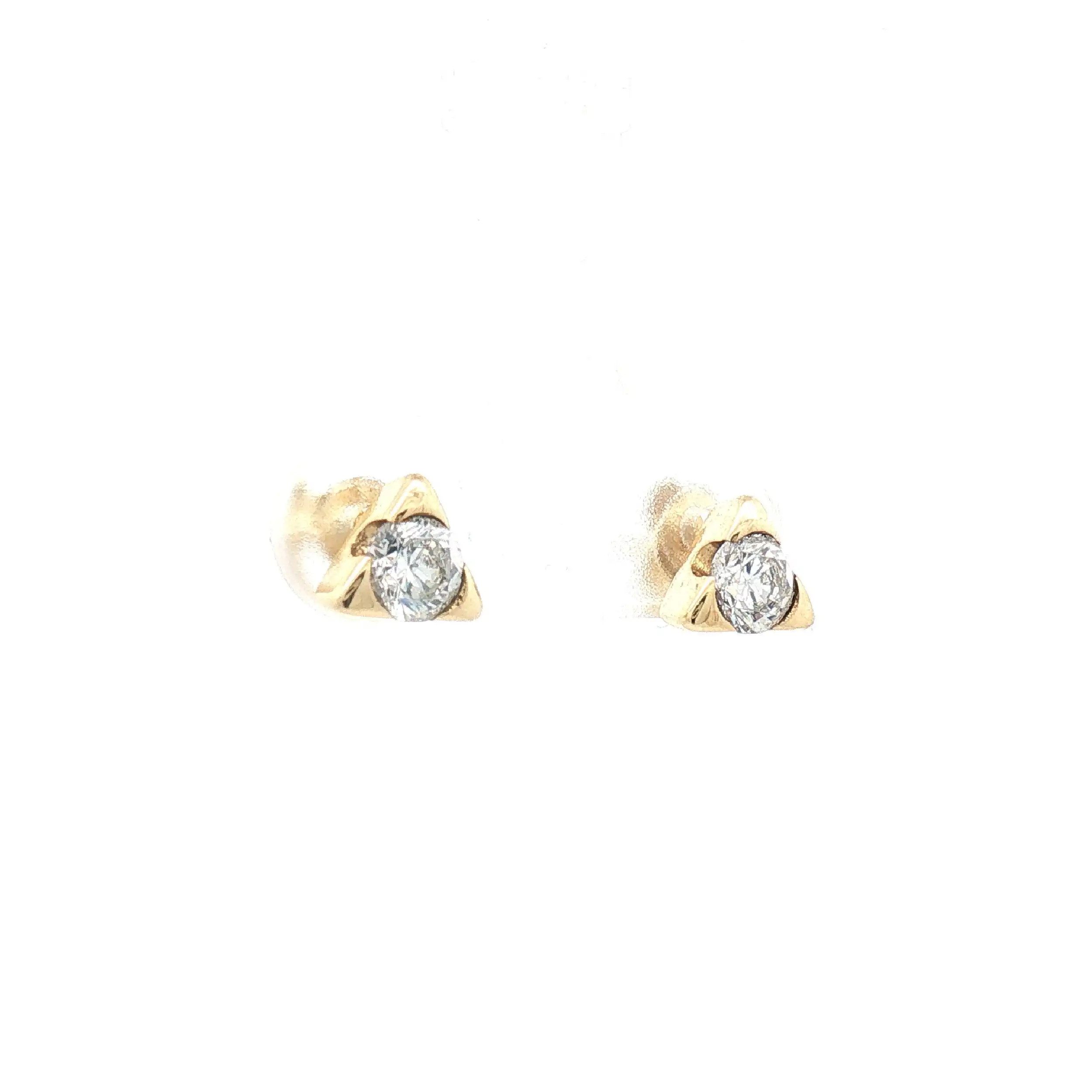 Ohrstecker Gelbgold mit Zirkonia