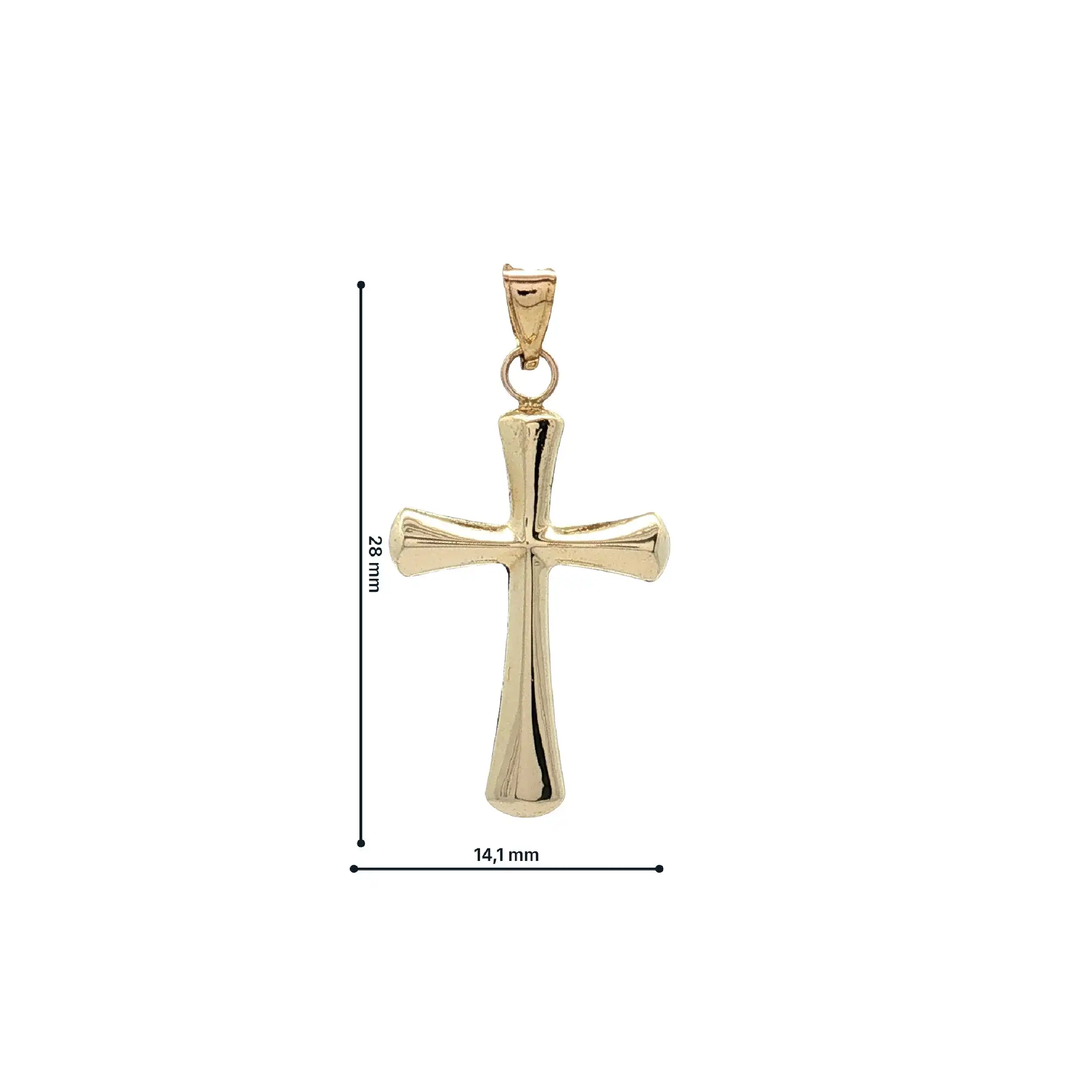 Anhänger Gelbgold Kreuz hohl