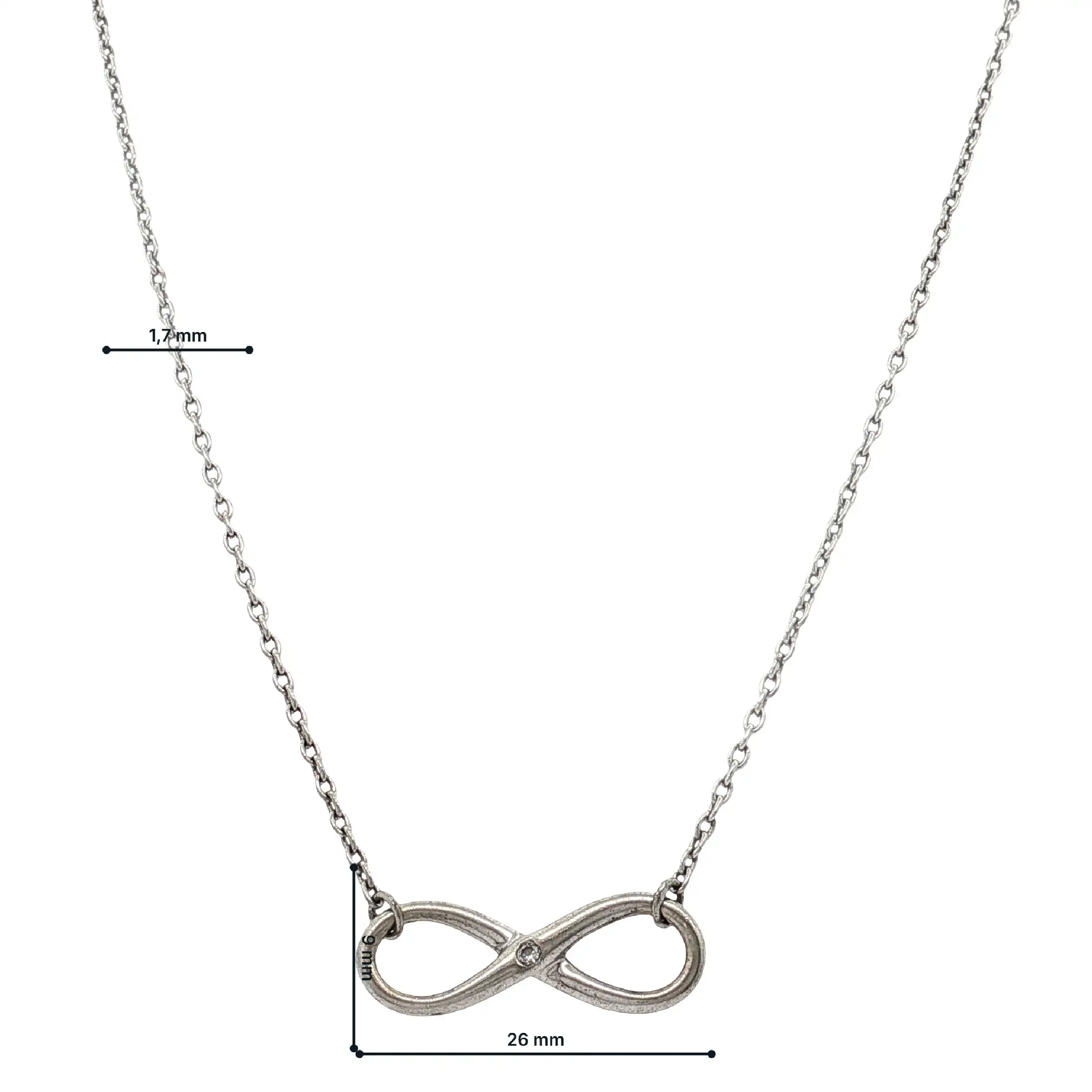 Collier mit Unendlichkeitssymbol und Brillant