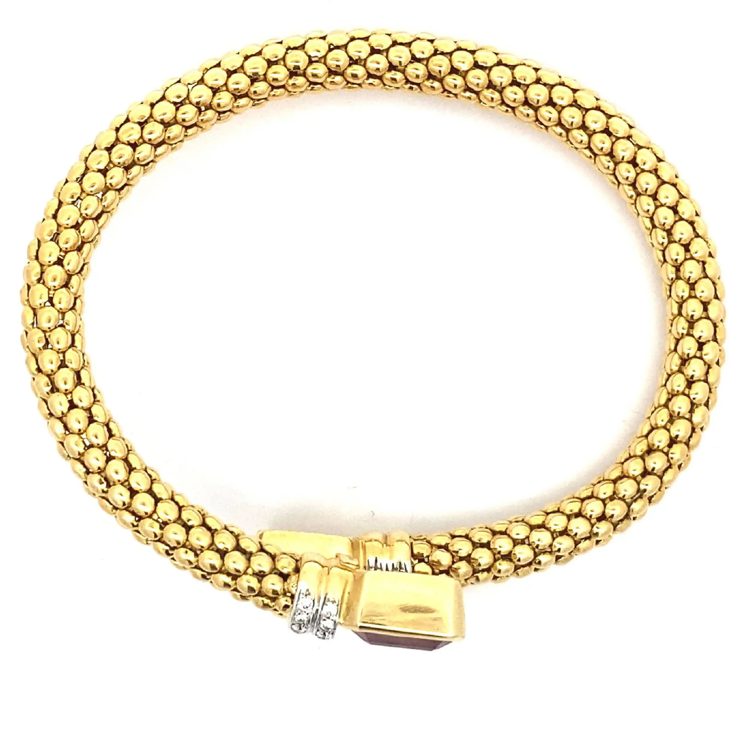 Himbeerarmreif Bicolor mit Amethyst, Citrin und Brillanten Himbeerarmreif Bicolor mit Amethyst, Citrin und Brillanten