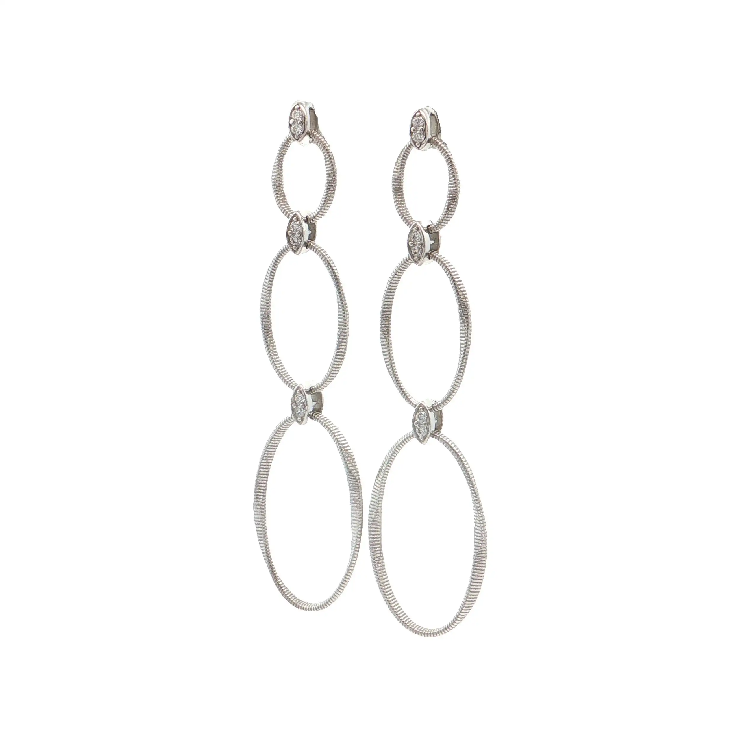 Ohrhänger Silber "Oval" mit Zirkonia Ohrhänger Silber "Oval" mit Zirkonia
