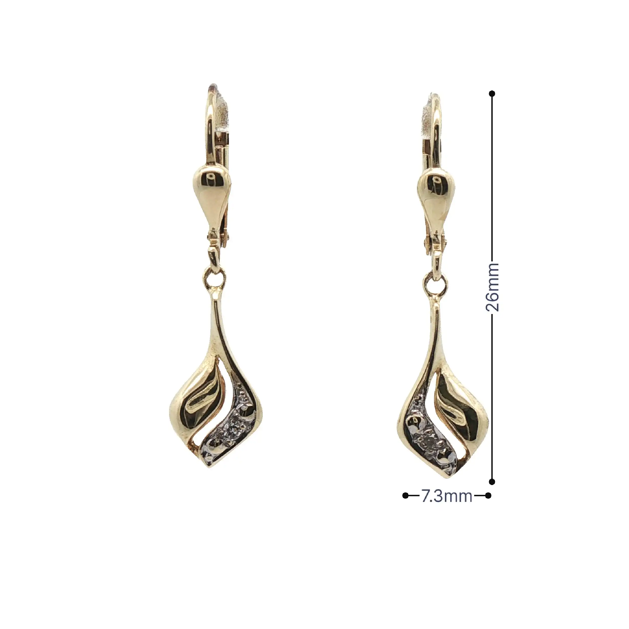 Ohrringe Bicolor mit Diamanten Ohrringe Bicolor mit Diamanten