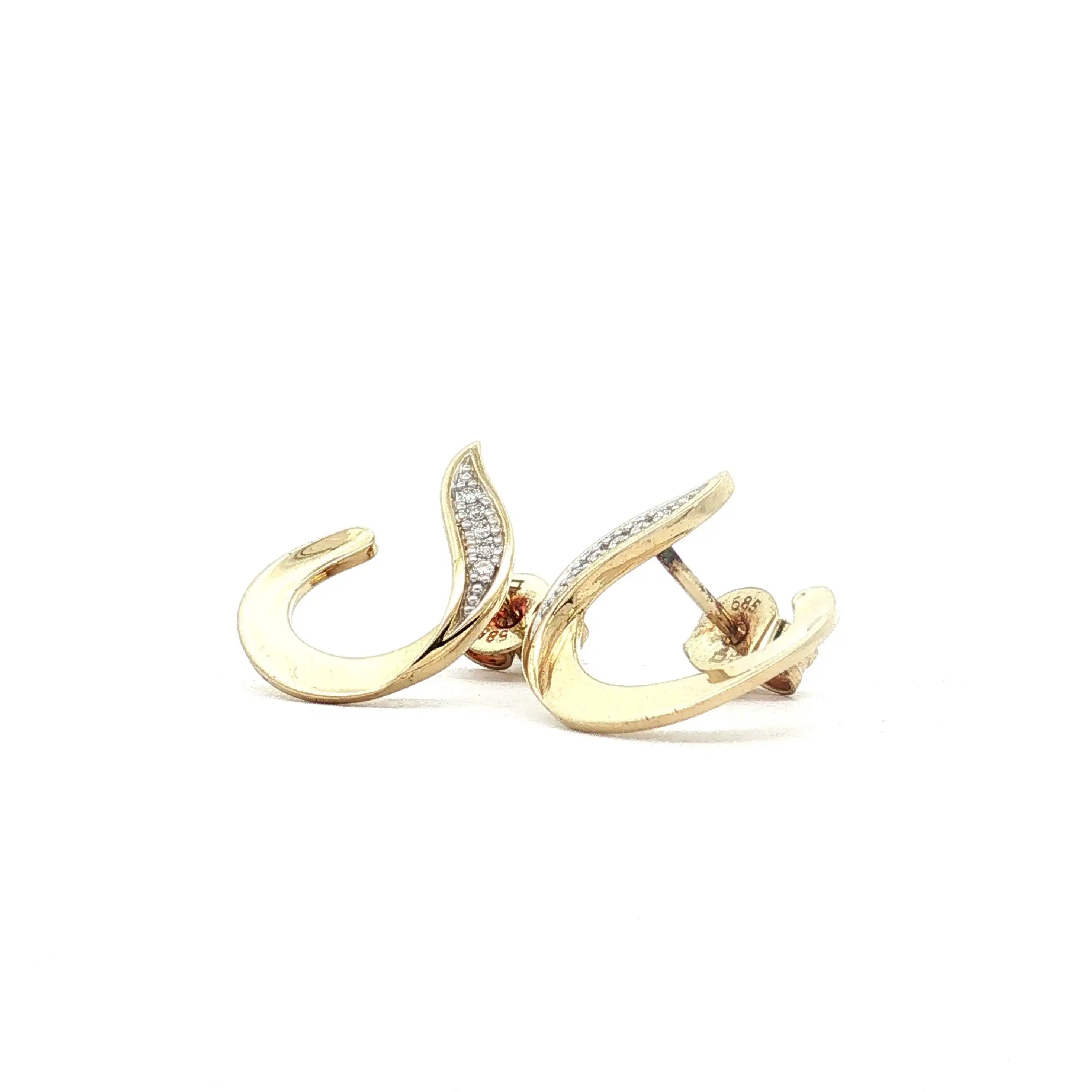 Ohrringe Gelbgold mit Diamanten Ohrringe Gelbgold mit Diamanten