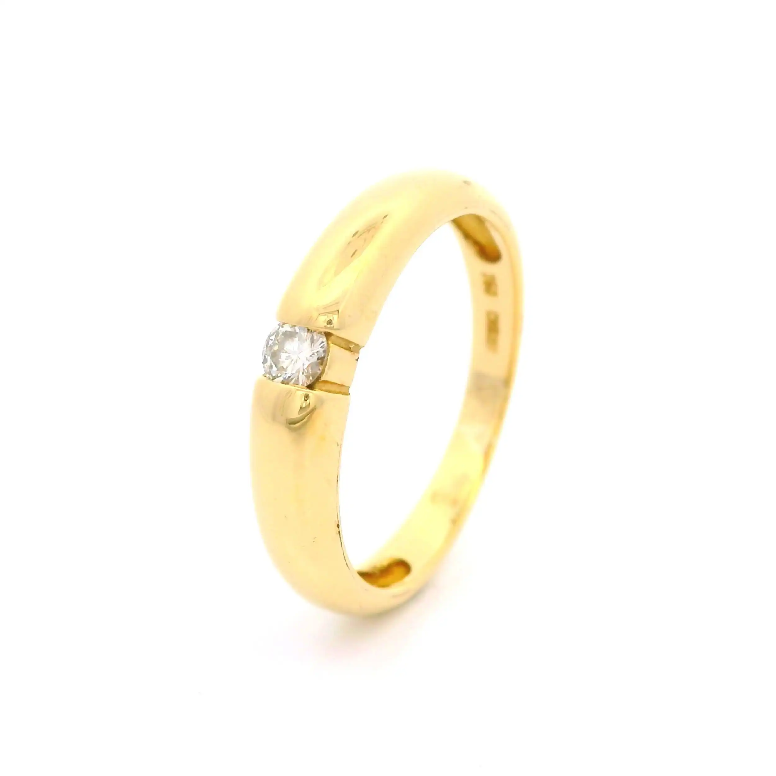 Ring Gelbgold Christ mit Brillant Solitär Ring Gelbgold Christ mit Brillant Solitär