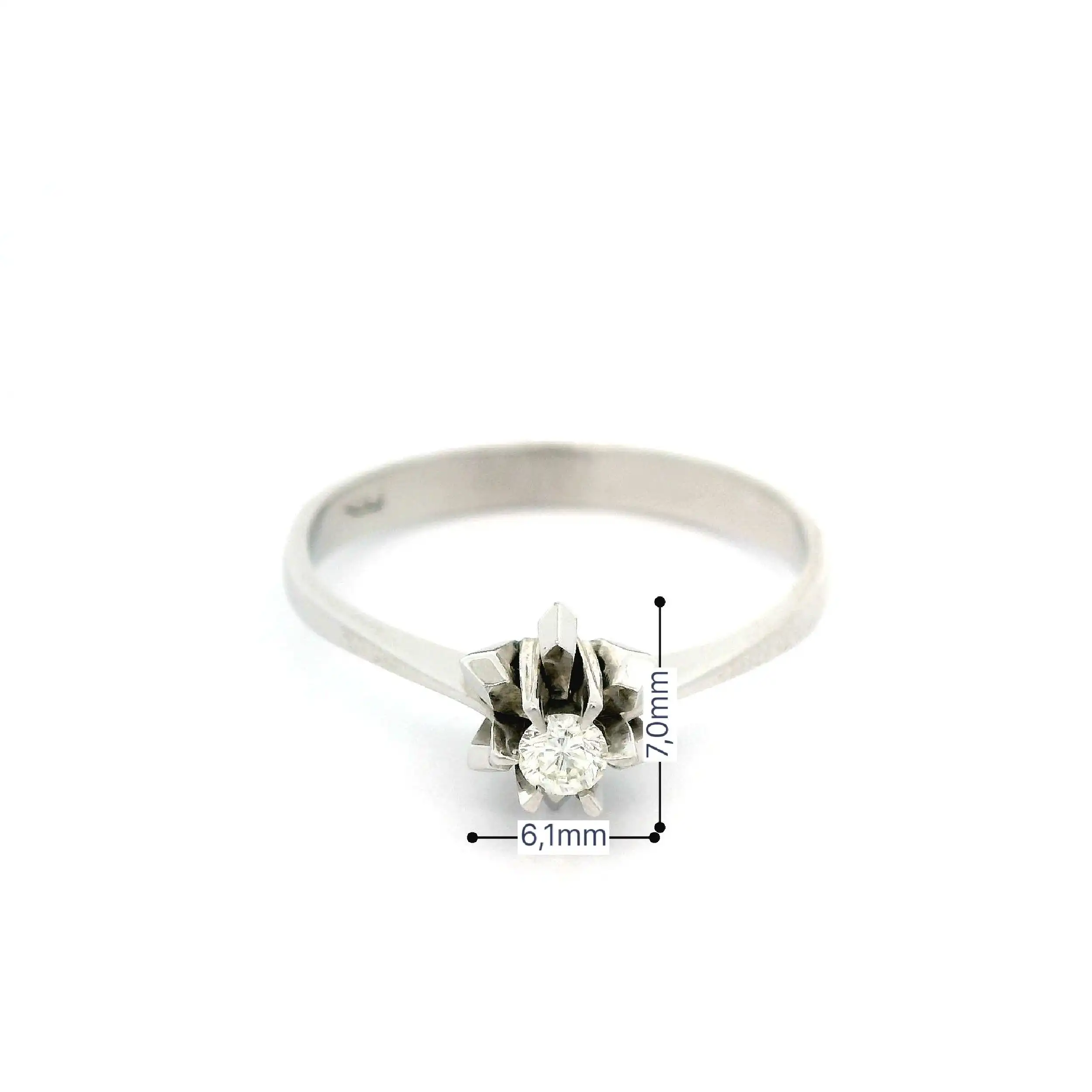 Ring Weißgold mit Brillant Ring Weißgold mit Brillant