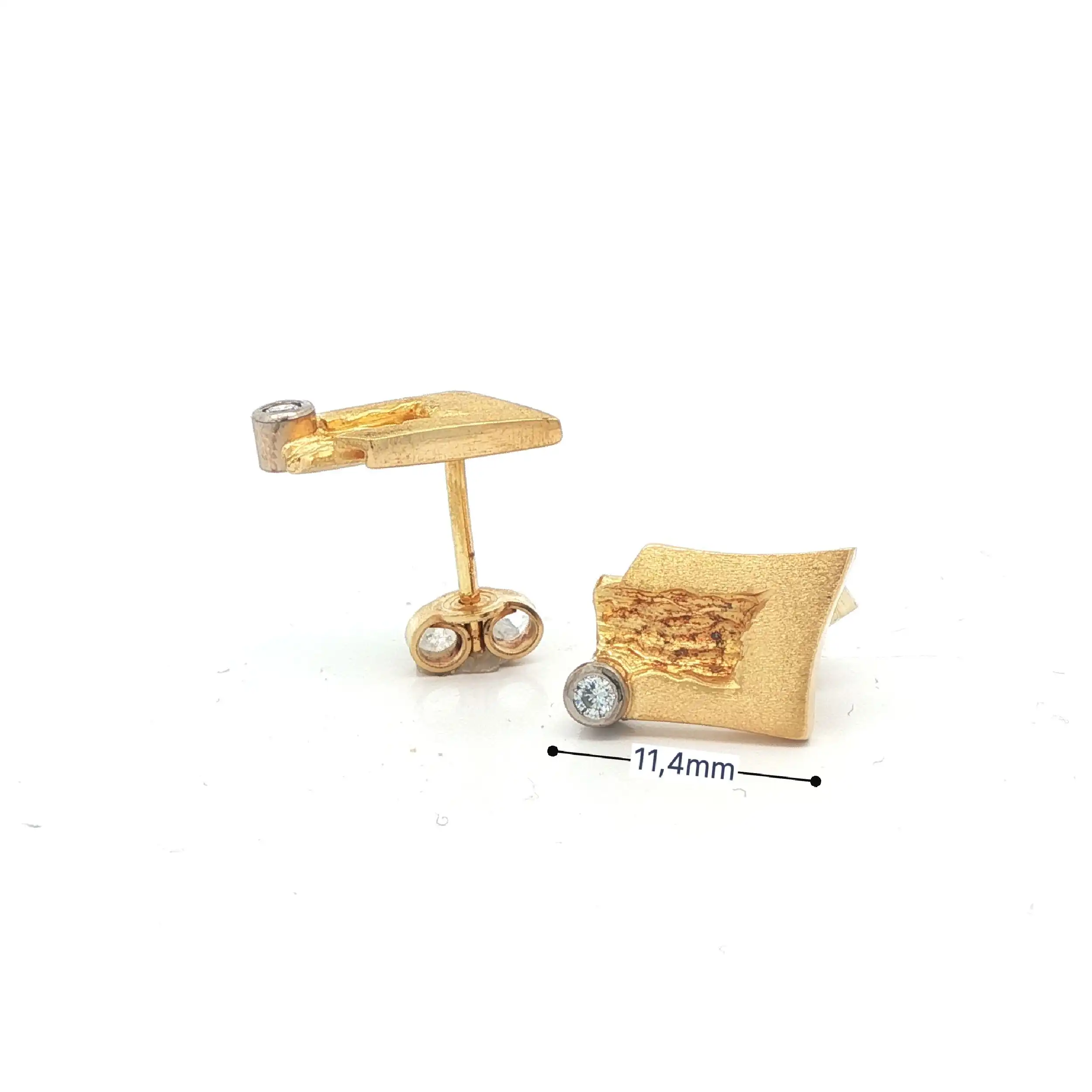 Ohrstecker Bicolor mit Brillanten Ohrstecker Bicolor mit Brillanten