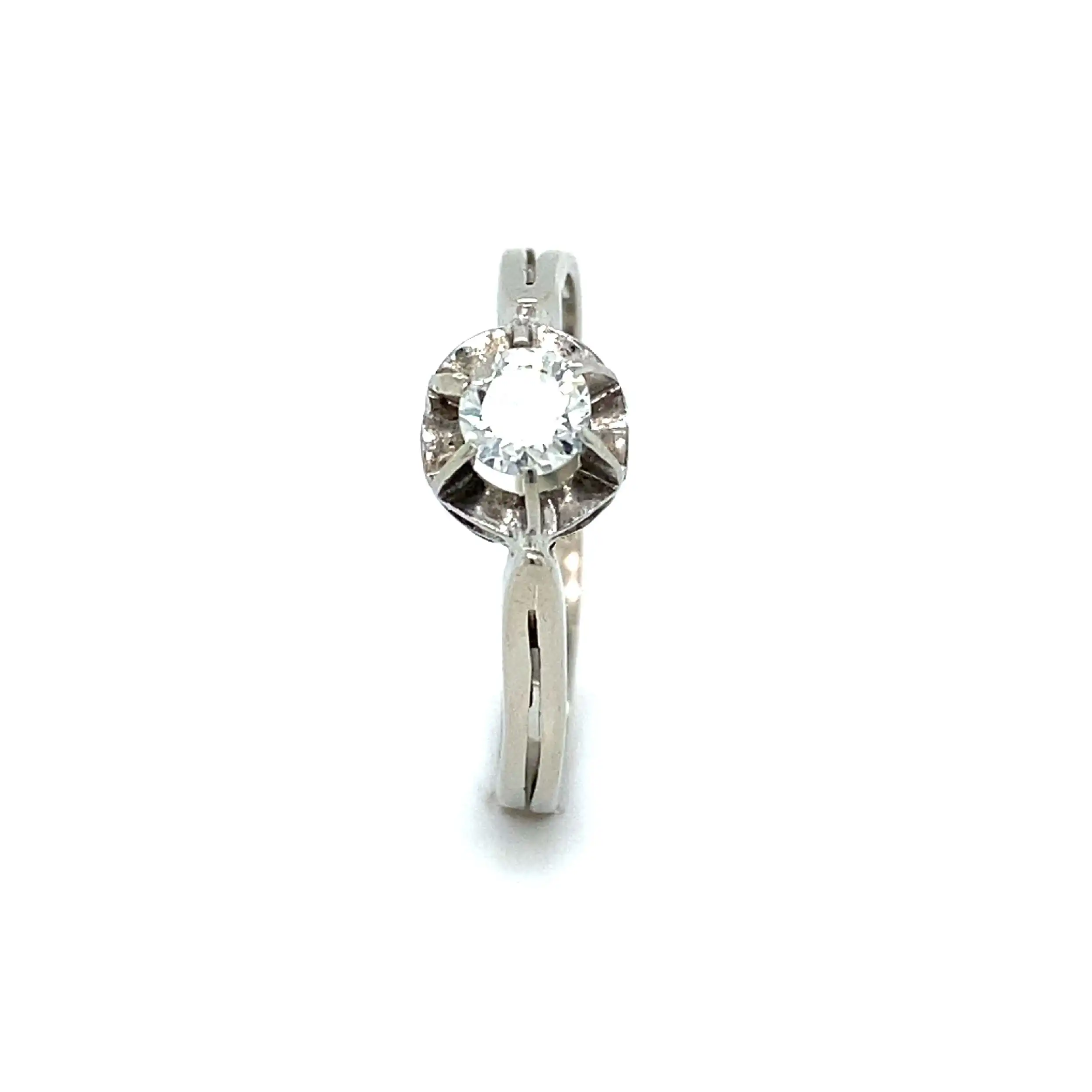 Ring Weißgold mit Brillant Ring Weißgold mit Brillant