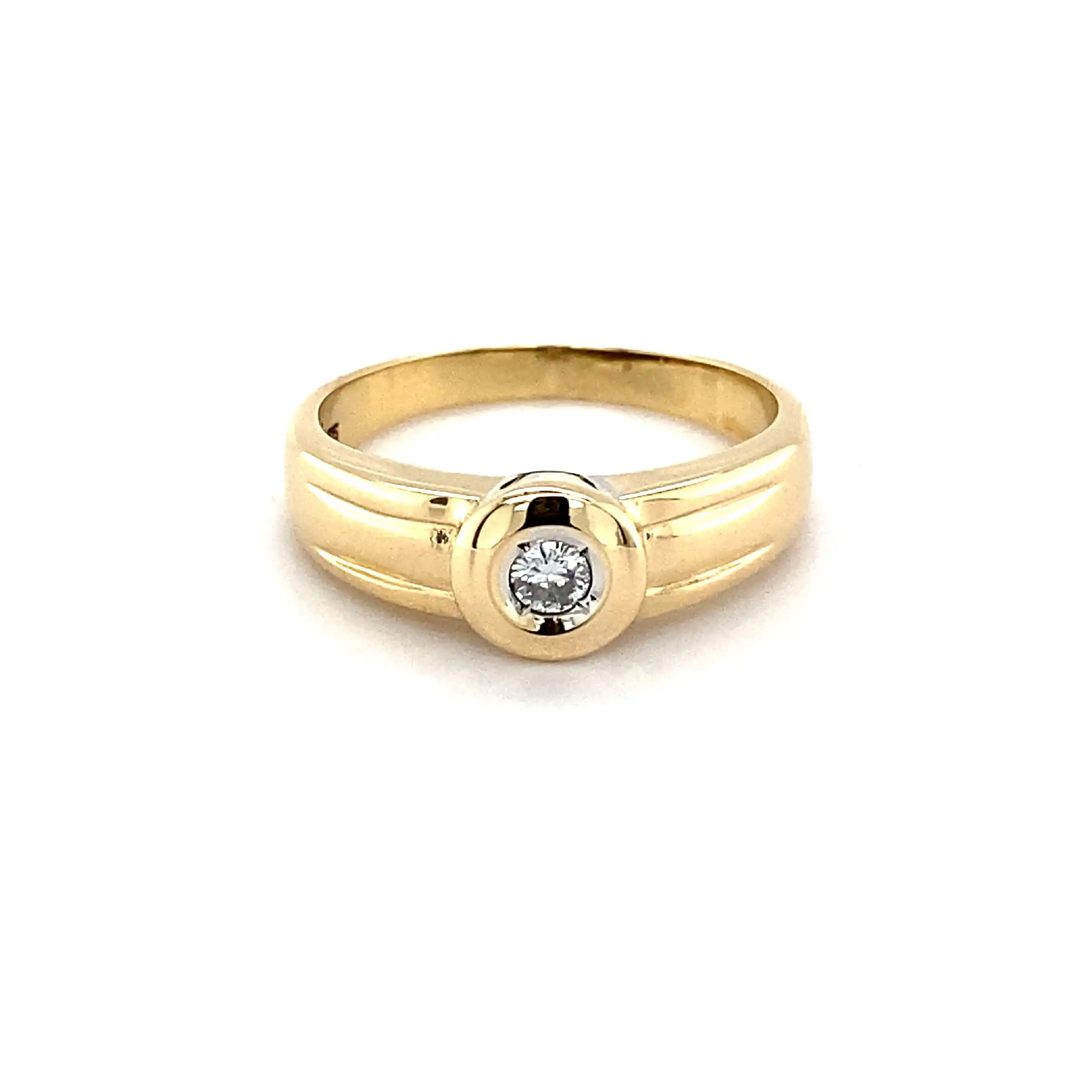 Ring Gelbgold mit Brillant Ring Gelbgold mit Brillant